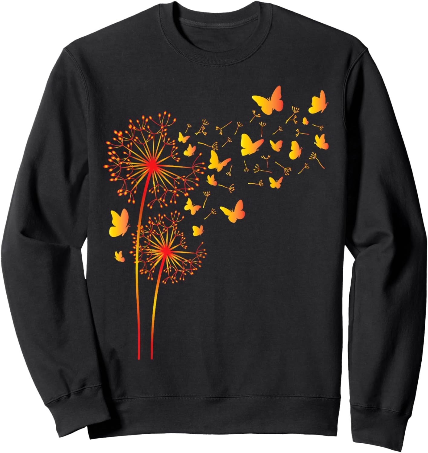 Butterflies Flowers - Butterfly Lover Entomology Sweatshirt - Sweatshirt | Black