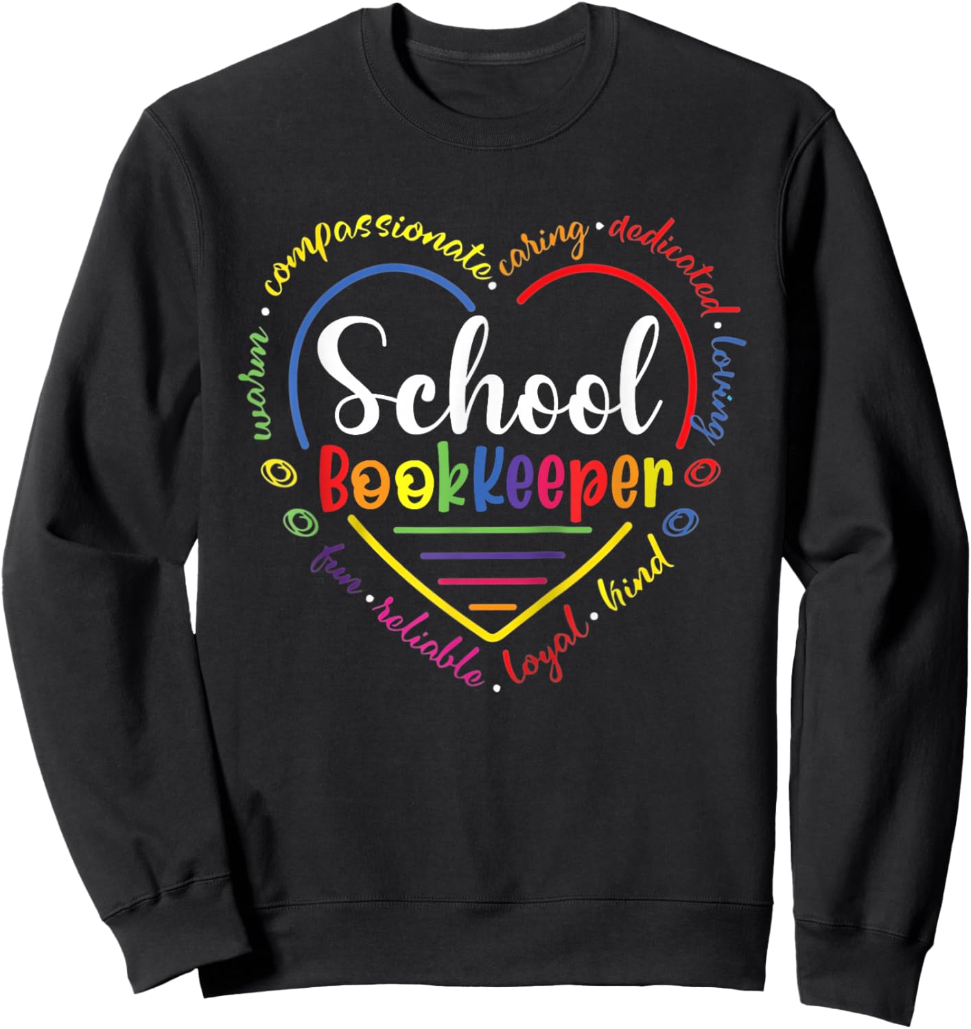 School Bookkeeper Cute Funny Back to School Sweatshirt - Sweatshirt | Black