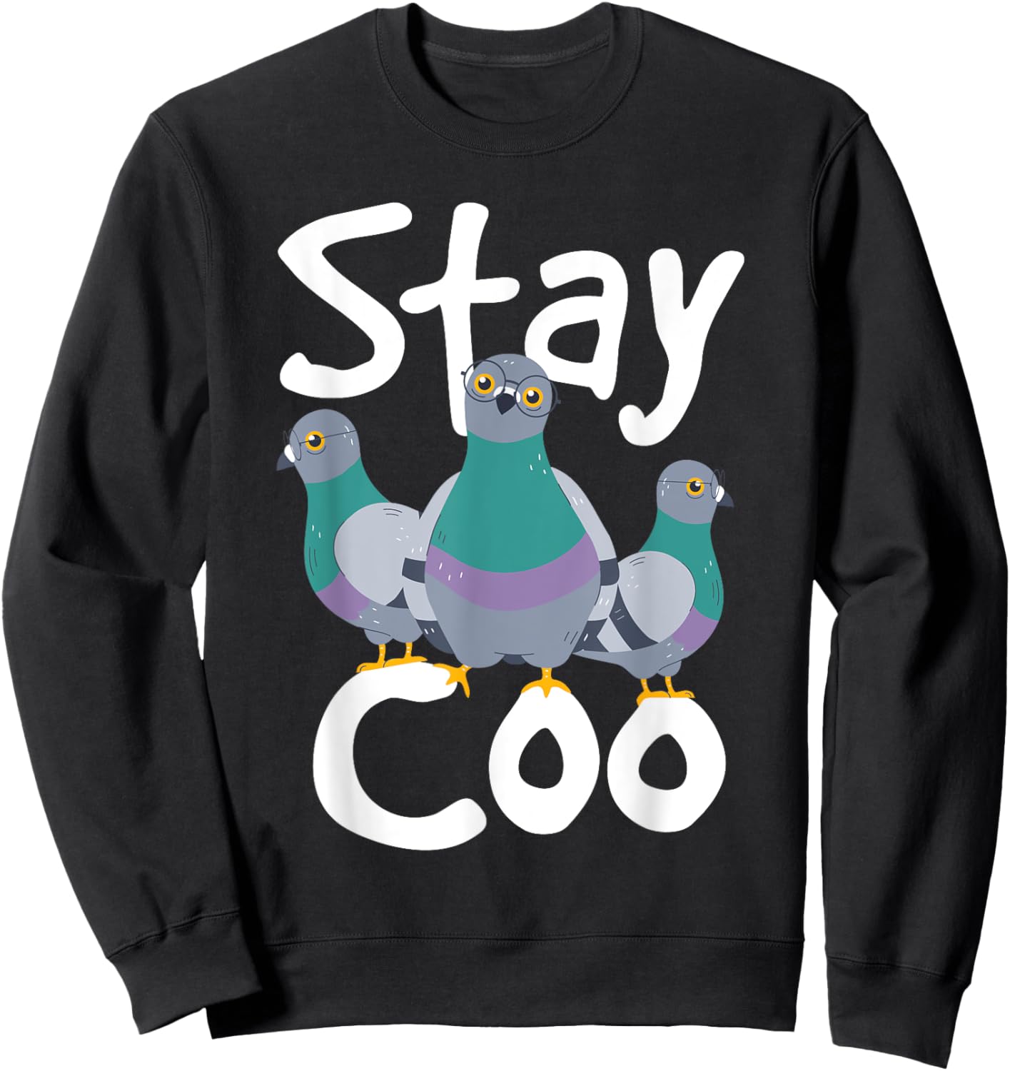 Stay Coo - Pigeon Racing Lover Bird Birdwatcher Birdwatching Sweatshirt - Sweatshirt | Black