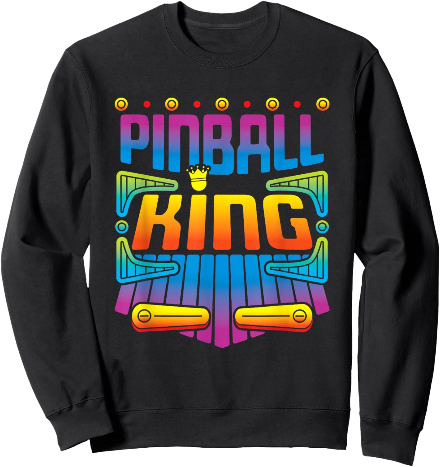 Pinball Machine King Men Boys Sweatshirt - Sweatshirt | Black