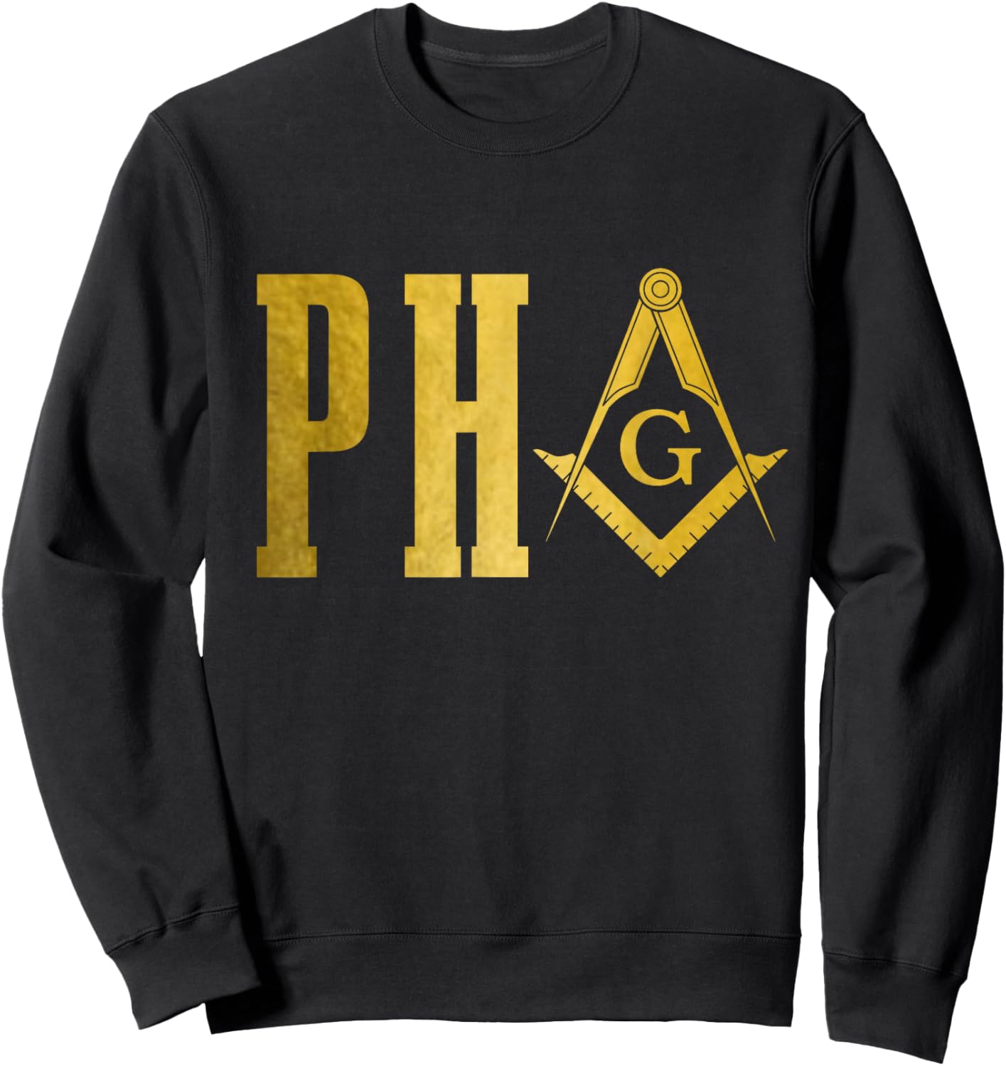 PHA Prince Hall Mason Freemason Masonic Square & Compass Sweatshirt - Sweatshirt | Black