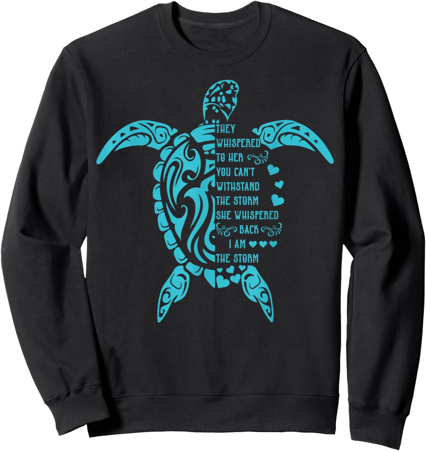 Hawaiian Sea Turtle Funny Turtles Gifts For Girls, Women Sweatshirt - Sweatshirt | Black