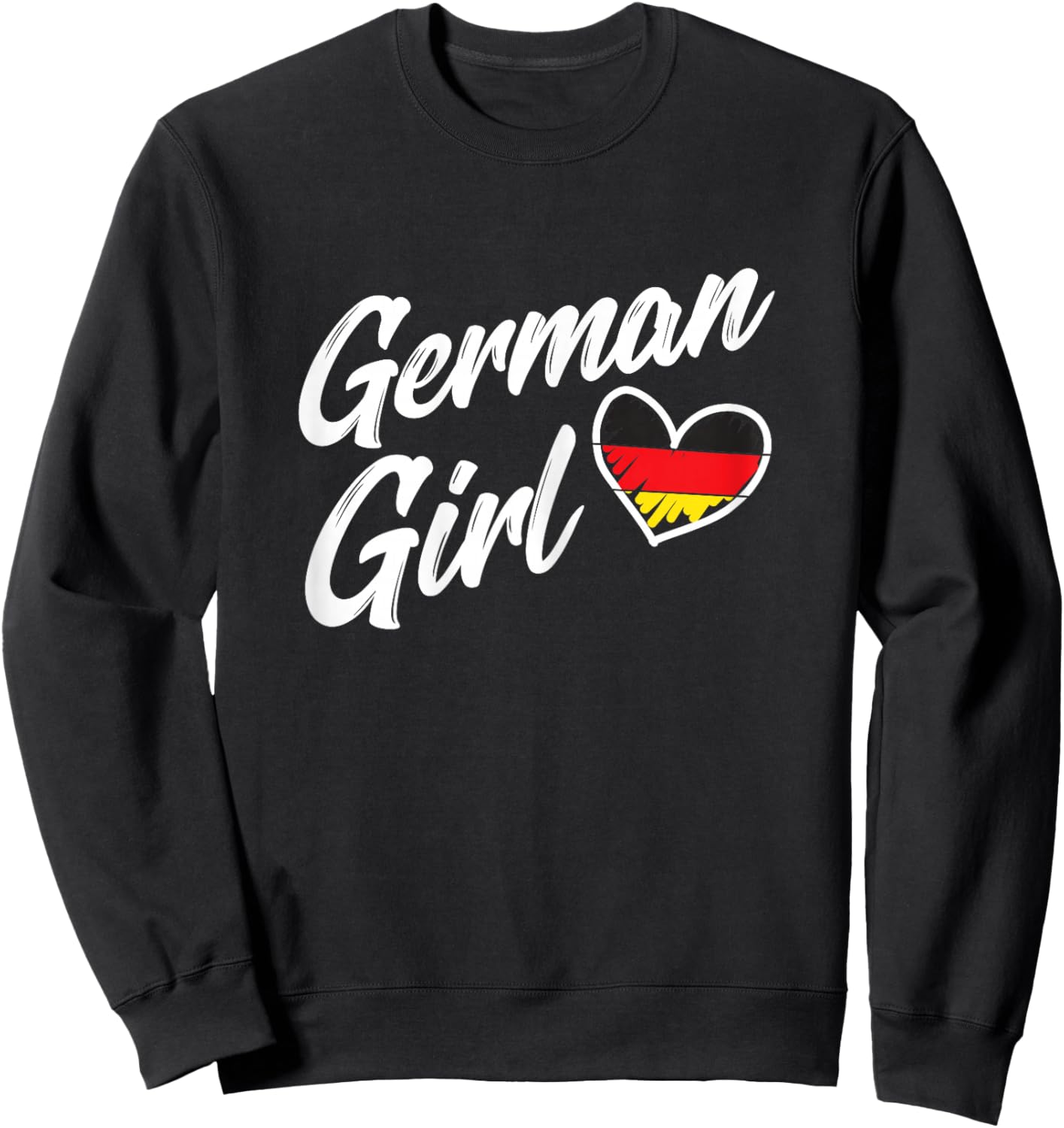 Germany Funny Deutschland Flag German Girl German Roots Sweatshirt - Sweatshirt | Black