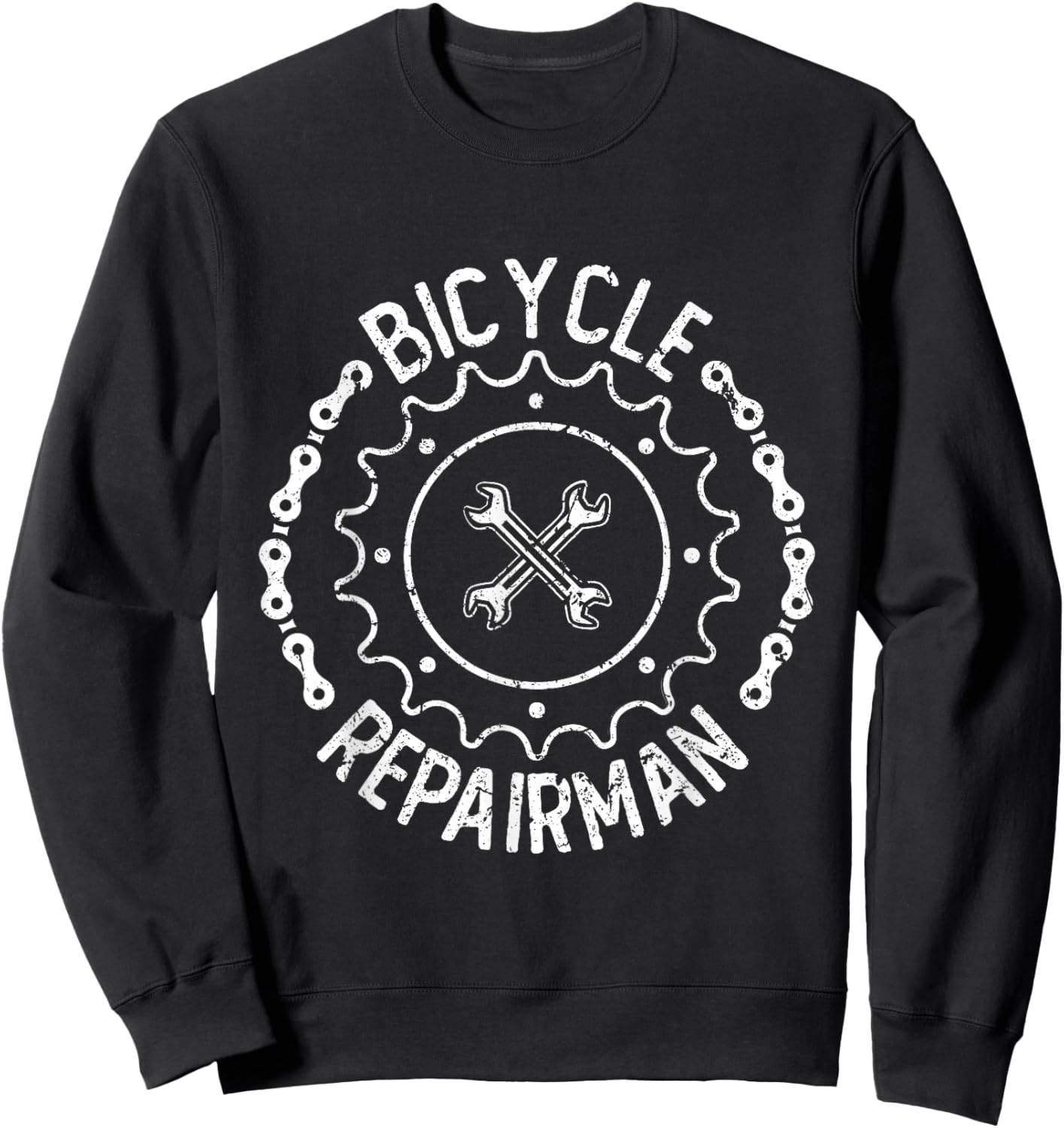 Funny Bicycle Mechanic Repairman Bike Shop Cycling Sweatshirt - Sweatshirt | Black