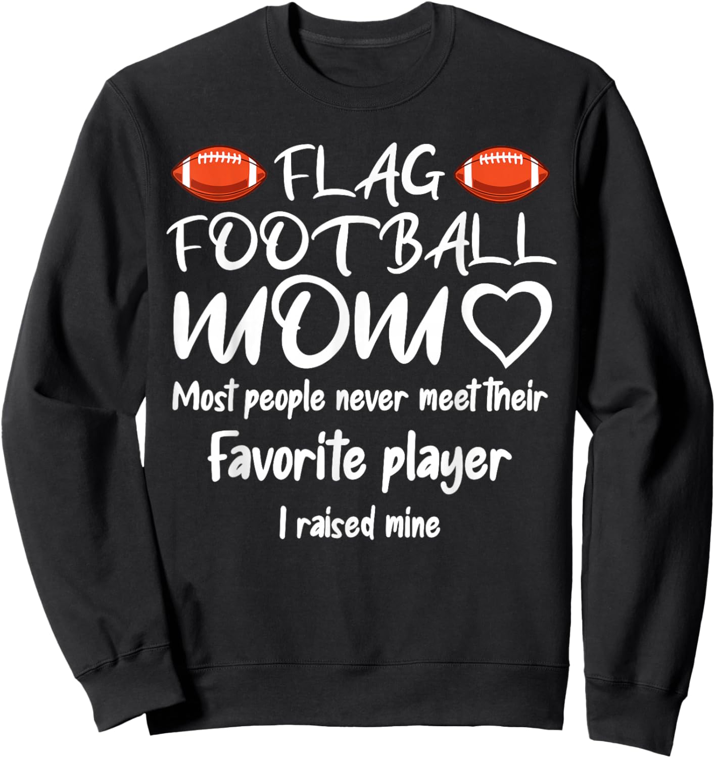 Flag Football Mom Sweatshirt - Sweatshirt | Black