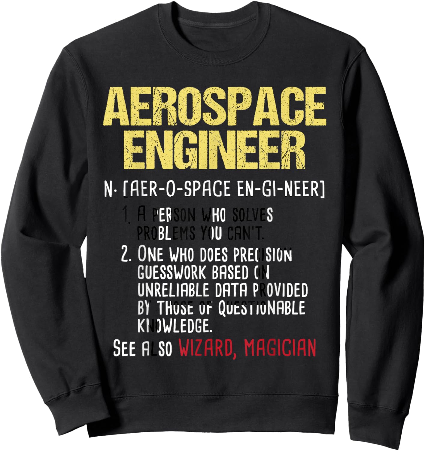 Aerospace Engineer - Aeronautical Engineering Aircrafts Sweatshirt - Sweatshirt | Black