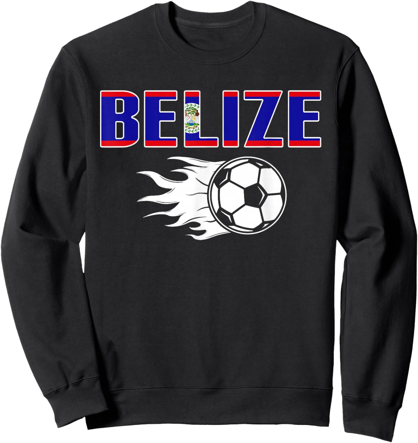 Proud Belize Soccer Fans Jersey - Belizean Football Lovers Sweatshirt - Sweatshirt | Black