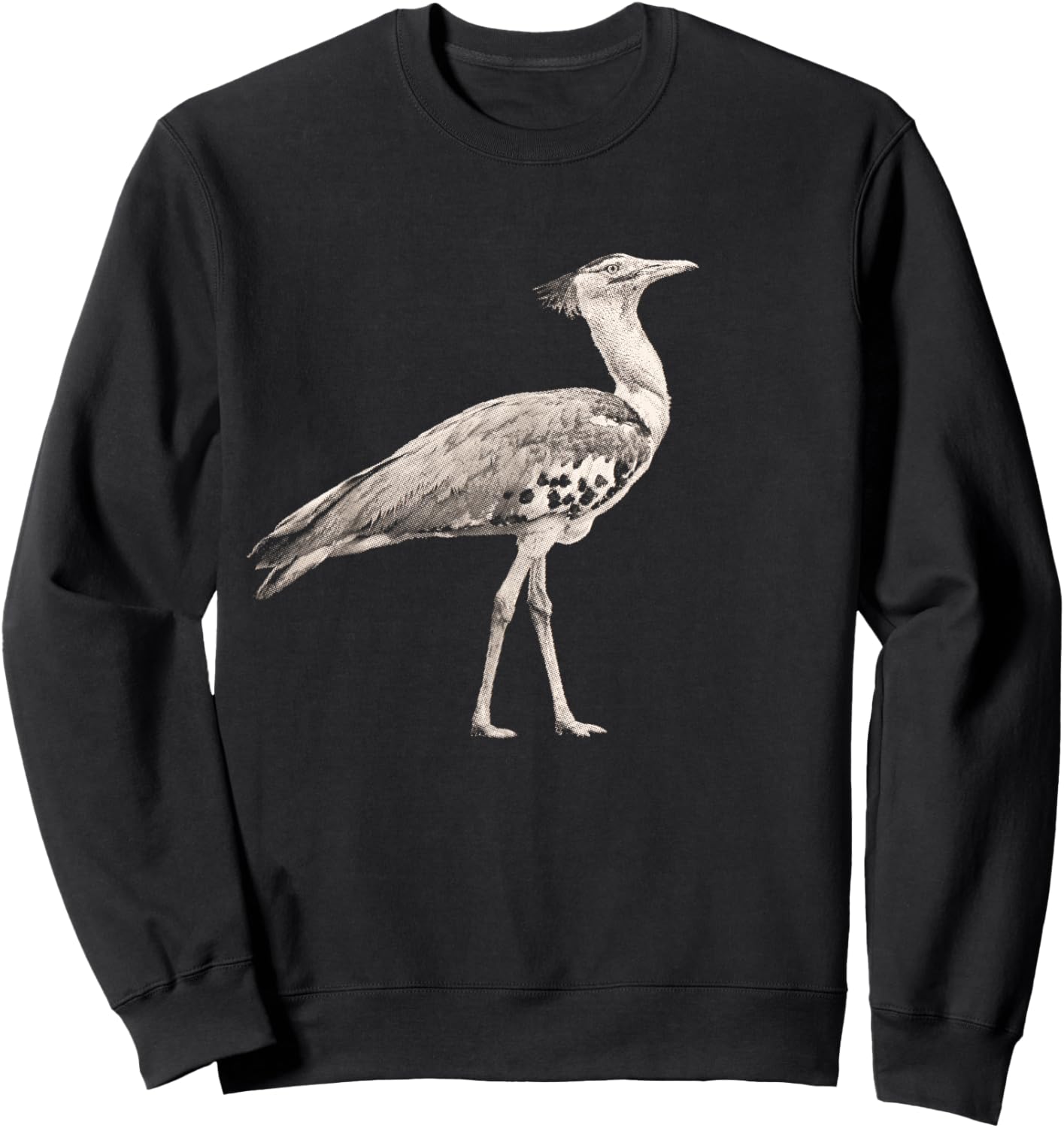 Kori Bustard Africa Bird Watcher Sweatshirt - Sweatshirt | Black