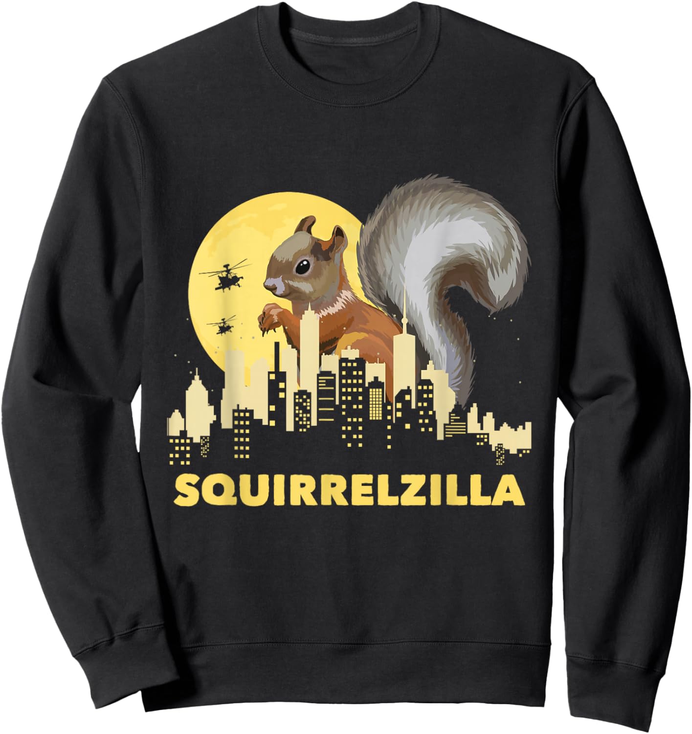 Squirrelzilla - Squirrel Whisperer Squirrel Lover Animal Small Sweatshirt - Sweatshirt | Black