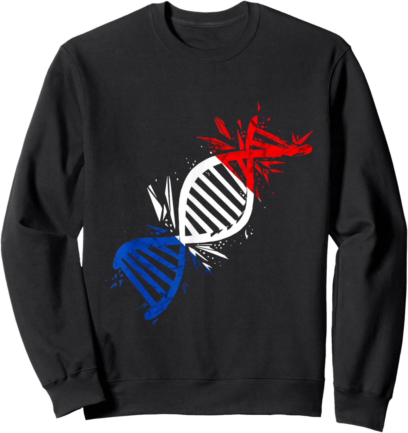 French Roots DNA In Blood French Flag French Pride France Sweatshirt - Sweatshirt | Black