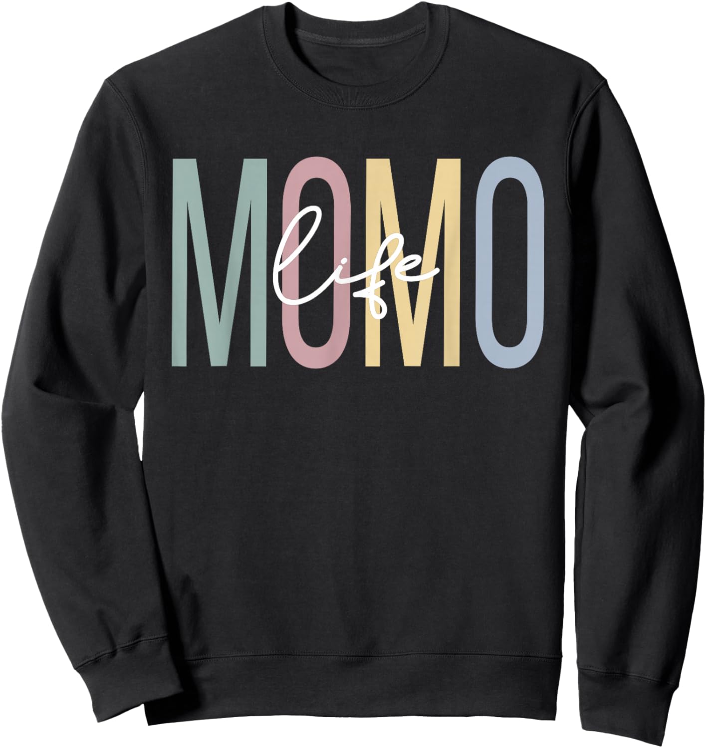 Momo Life Momo Grandma Boho Momo Grandmother Sweatshirt - Sweatshirt | Black