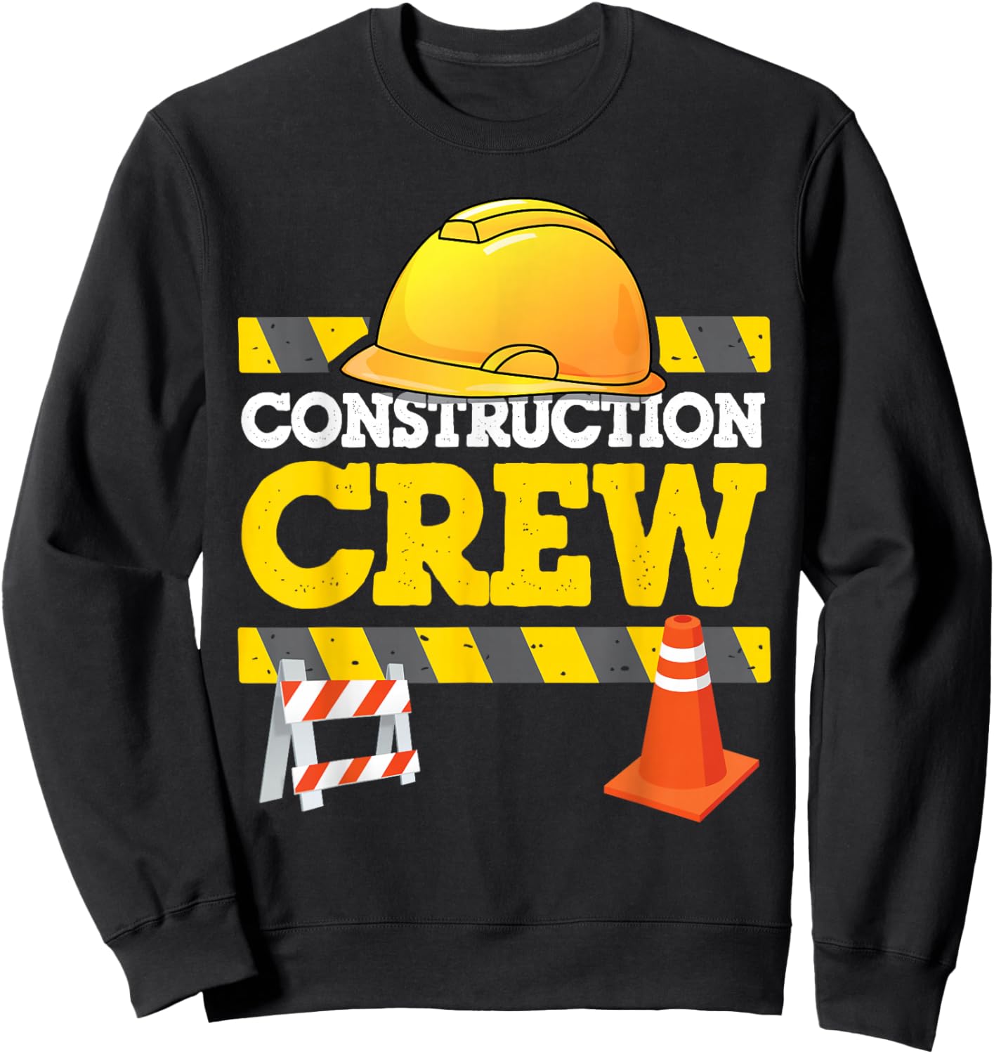 Boys Birthday Construction Crew Kids Party Group Matching Sweatshirt - Sweatshirt | Black