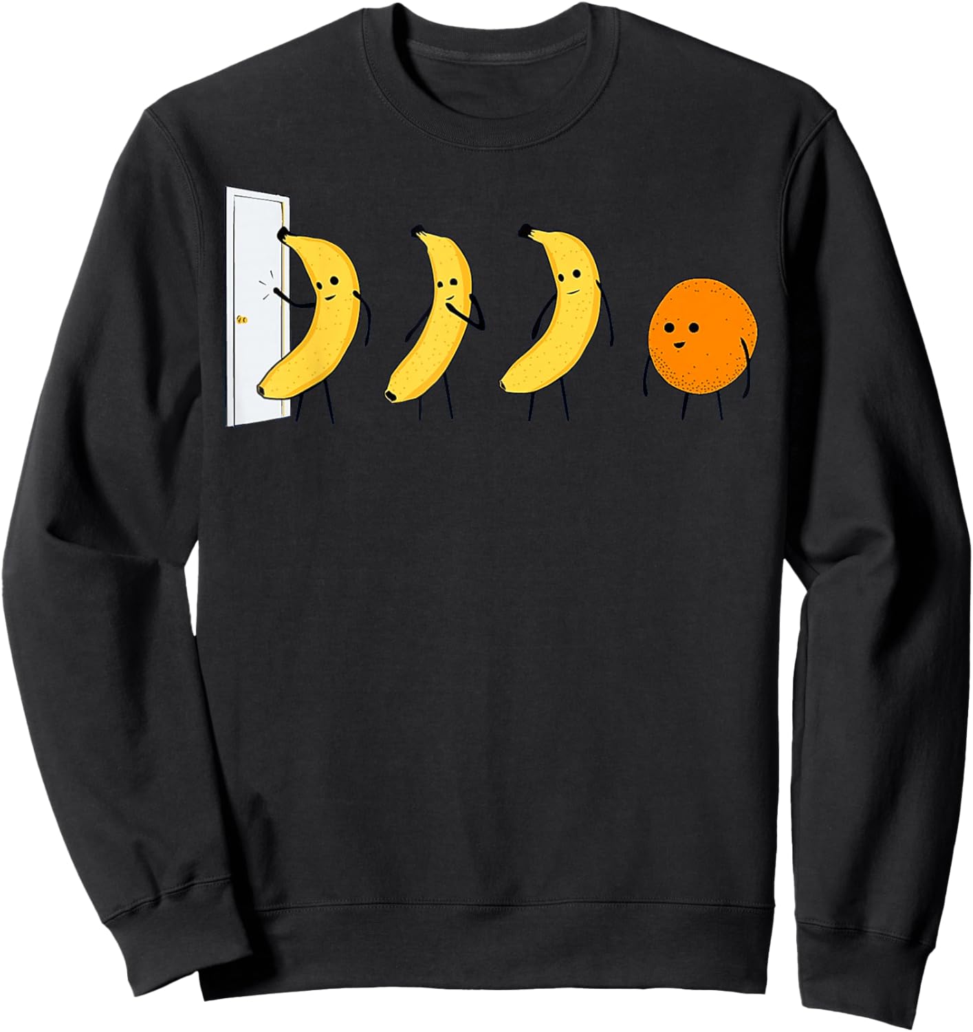 Knock Knock - Who's There - Banana Who's There - Orange Sweatshirt - Sweatshirt | Black