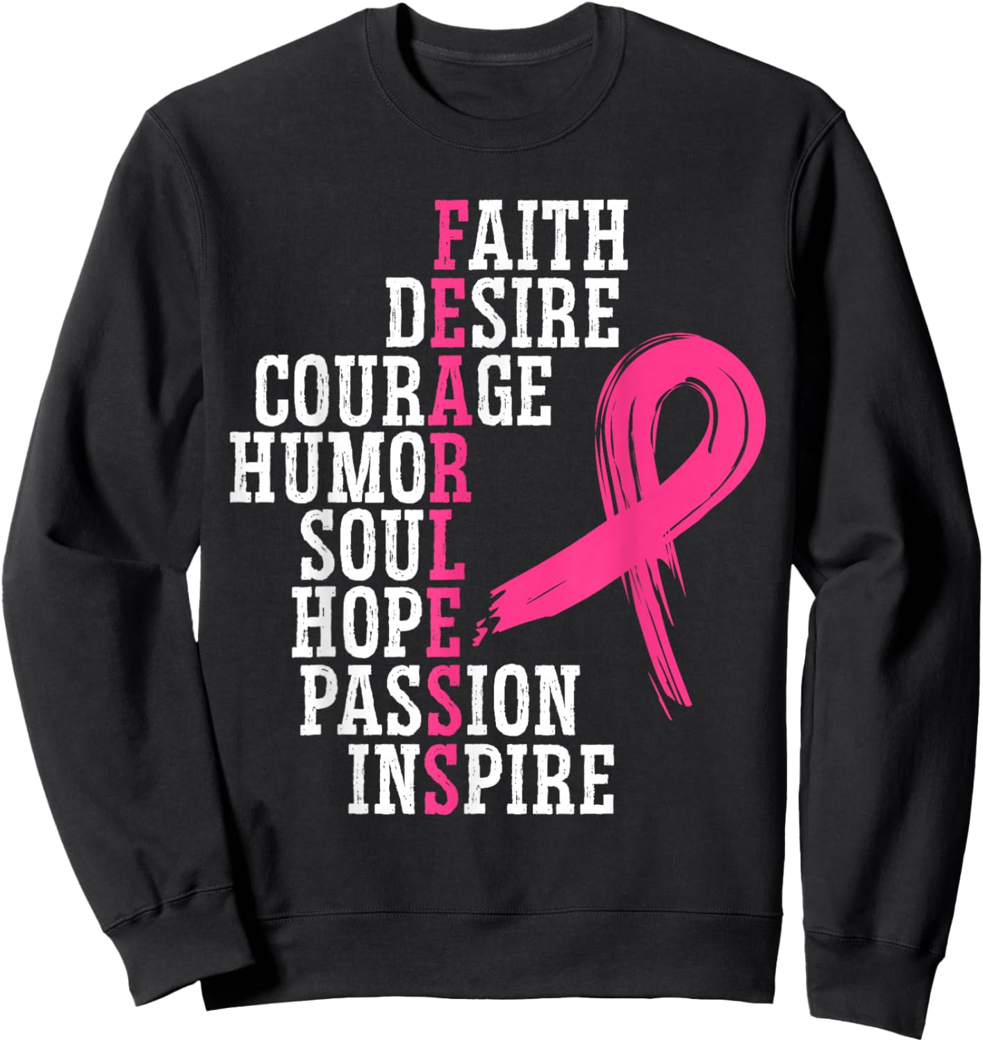 Breast Cancer Support Squad Breast Cancer Awareness Sweatshirt - Sweatshirt | Black