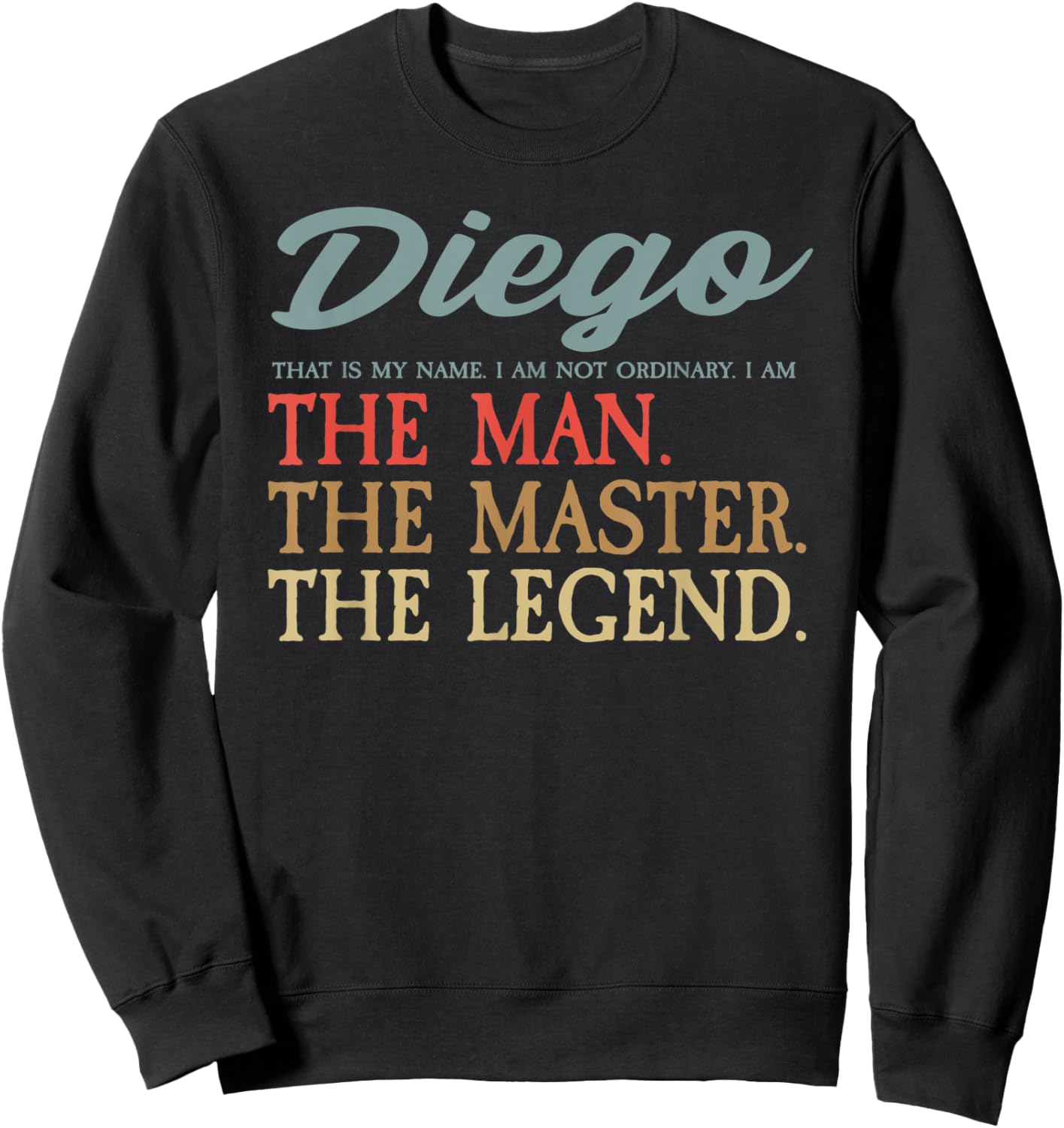 Diego first name I pride vintage I Diego name Sweatshirt - Sweatshirt | Black