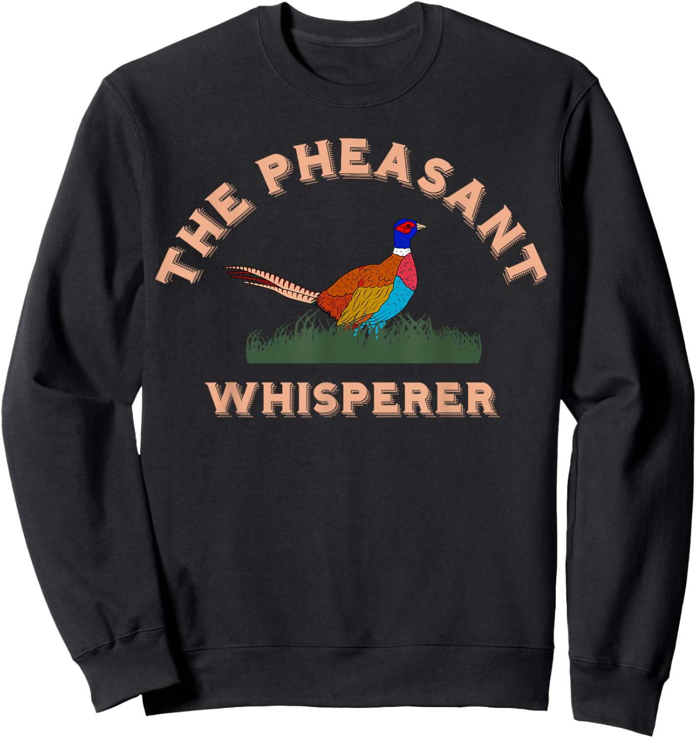 Pheasant Retro Vintage Bird Hunting Hunter Sweatshirt - Sweatshirt | Black