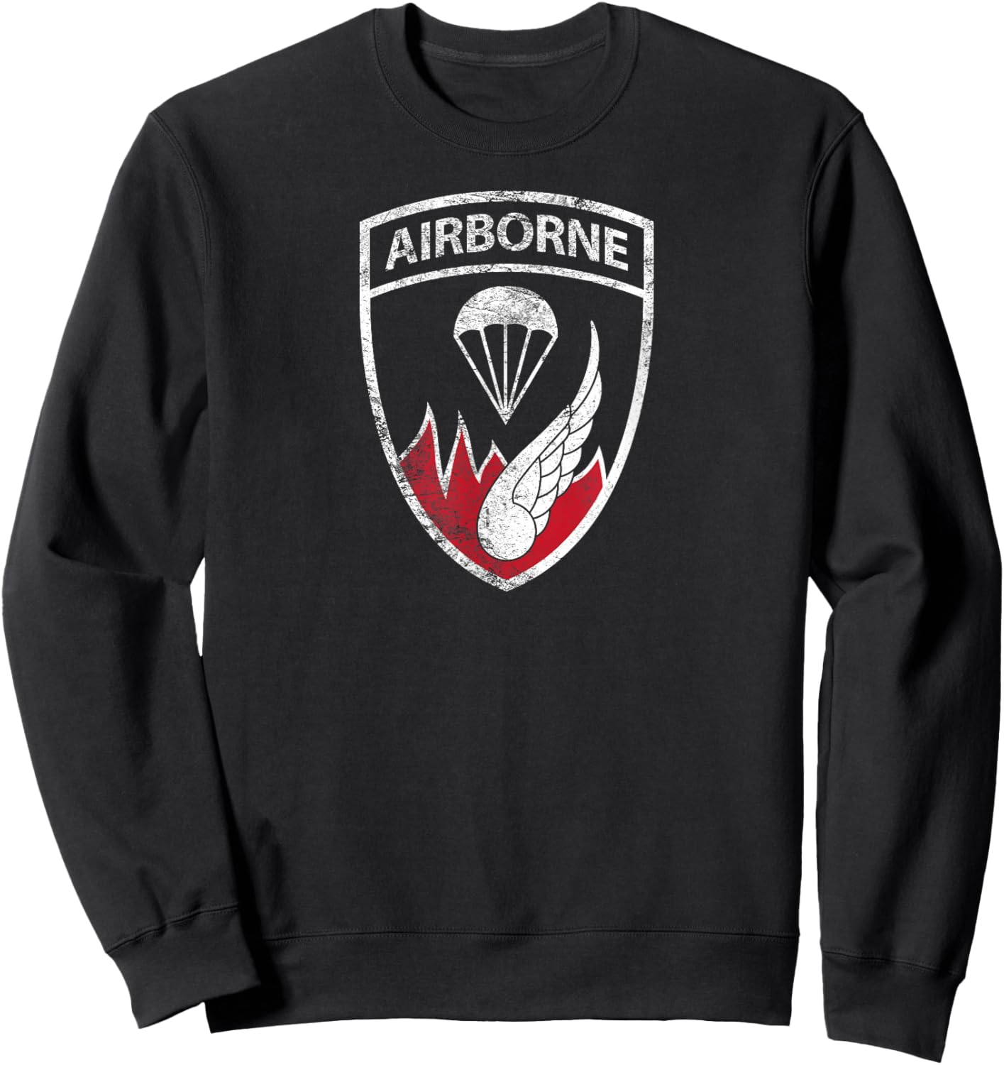 American Marauder: 187th Rakkasan Distressed Insignia Sweatshirt - Sweatshirt | Black
