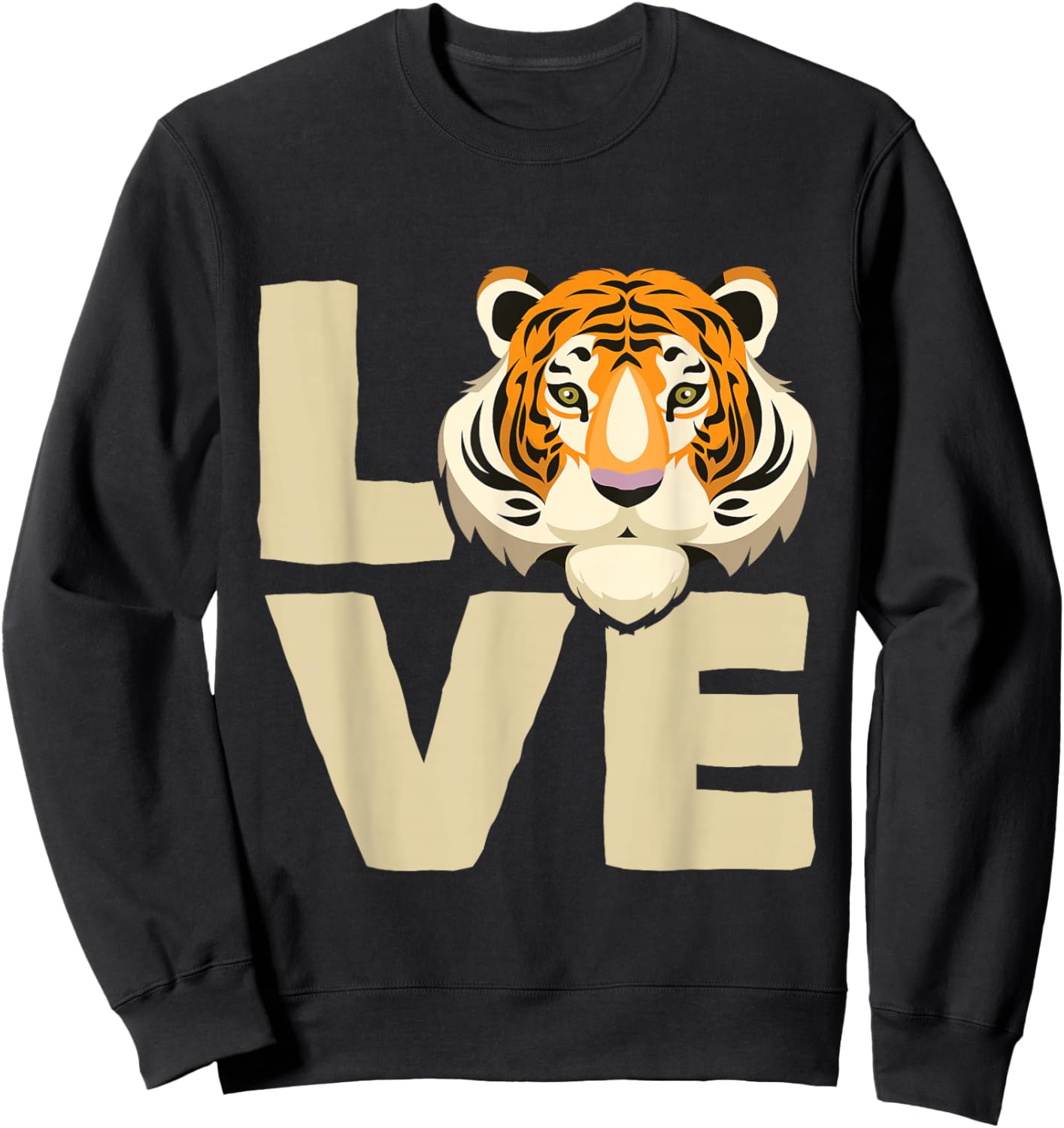 Tiger Nature Lover Safari Wildlife Animal Zookeeper Sweatshirt - Sweatshirt | Black