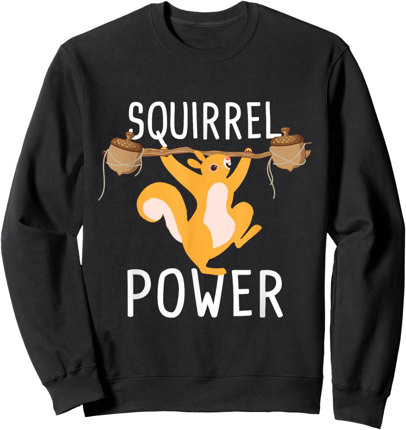 Squirrel Power - Rodent Animal Squirrel Lover Sweatshirt - Sweatshirt | Black