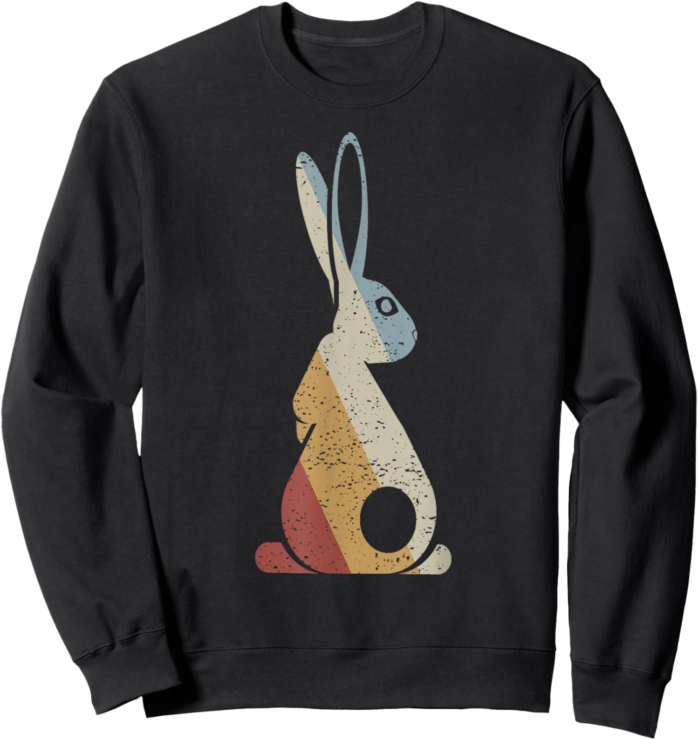 Rabbit Retro Style Vintage Sweatshirt - Sweatshirt | Black