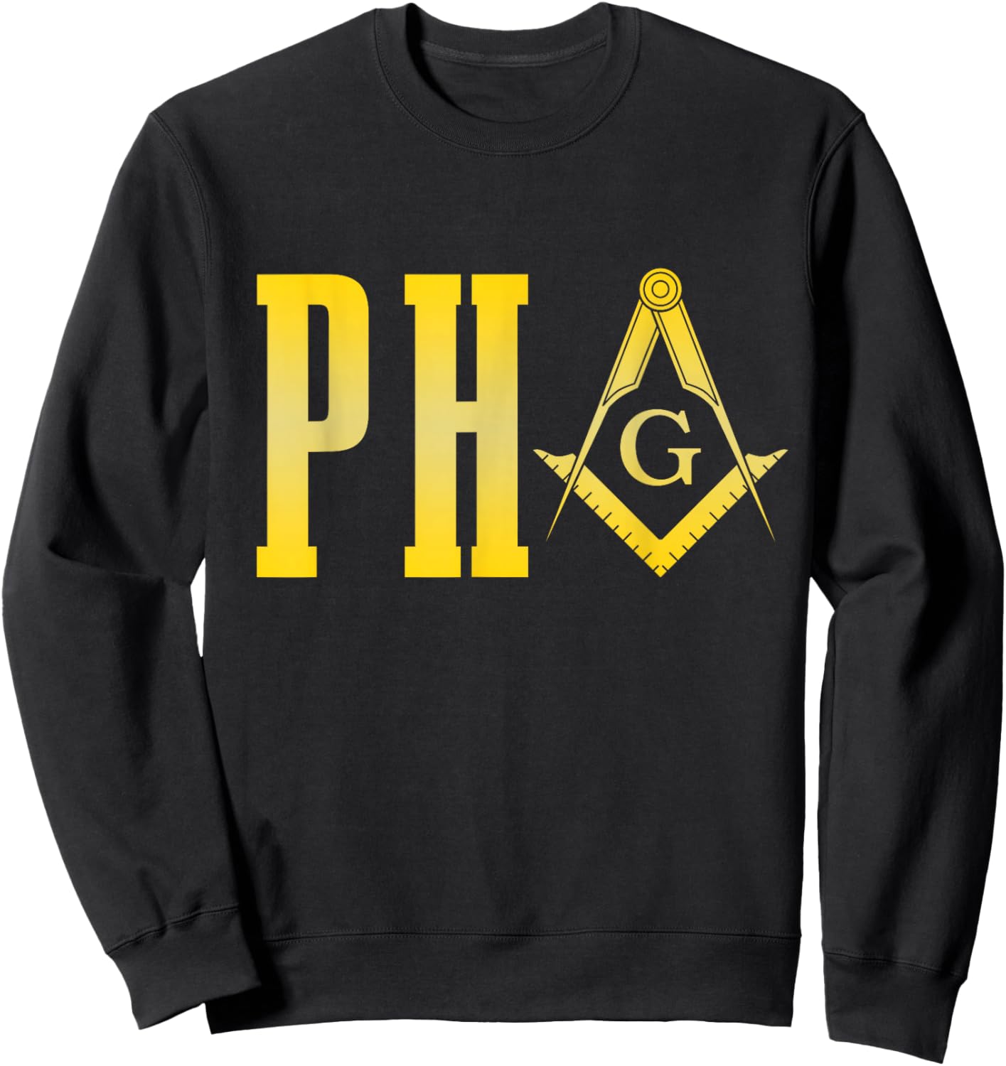 PHA Prince Hall Mason Freemason Masonic Square & Compass Sweatshirt - Sweatshirt | Black