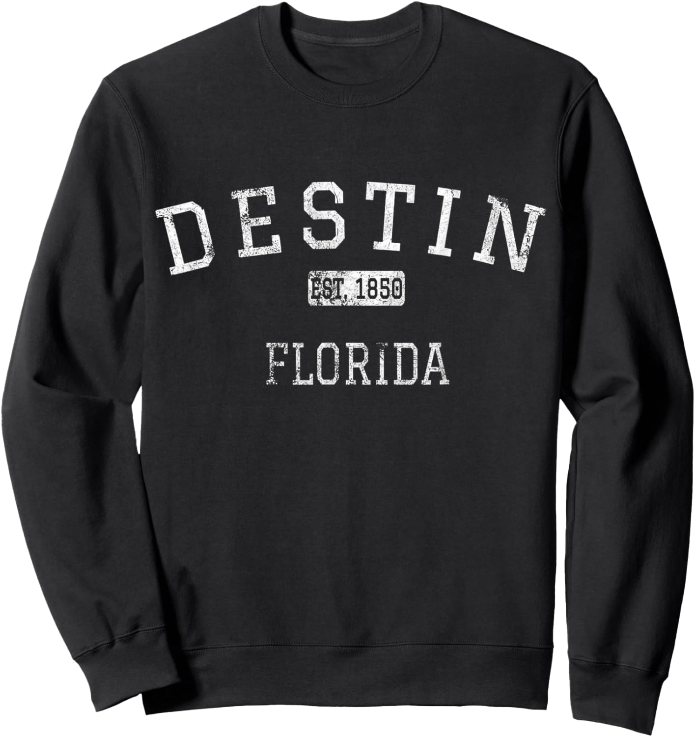 Destin Florida FL Vintage Sweatshirt - Sweatshirt | Black