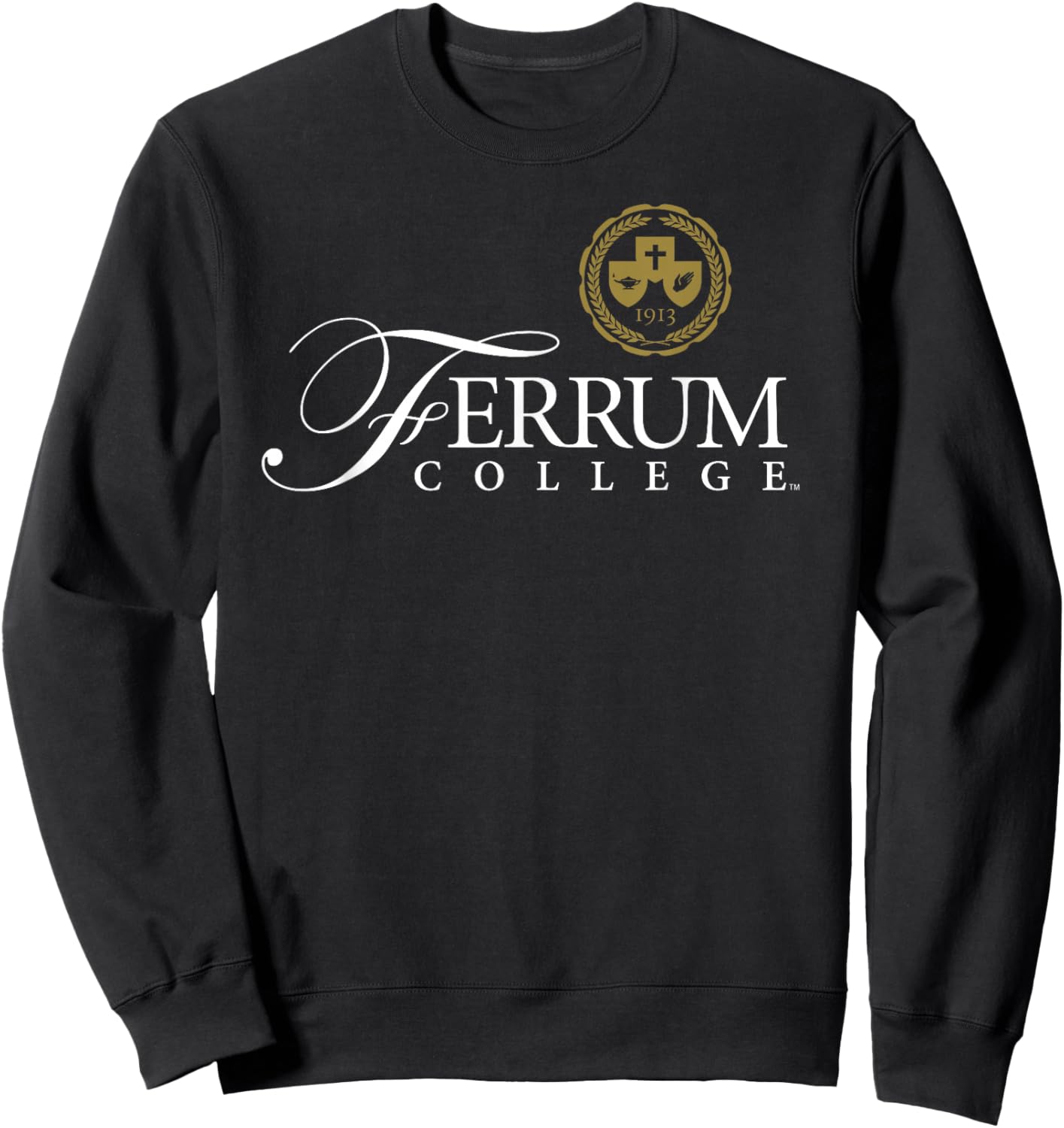 Ferrum College Primary Logo Stacked Sweatshirt - Sweatshirt | Black