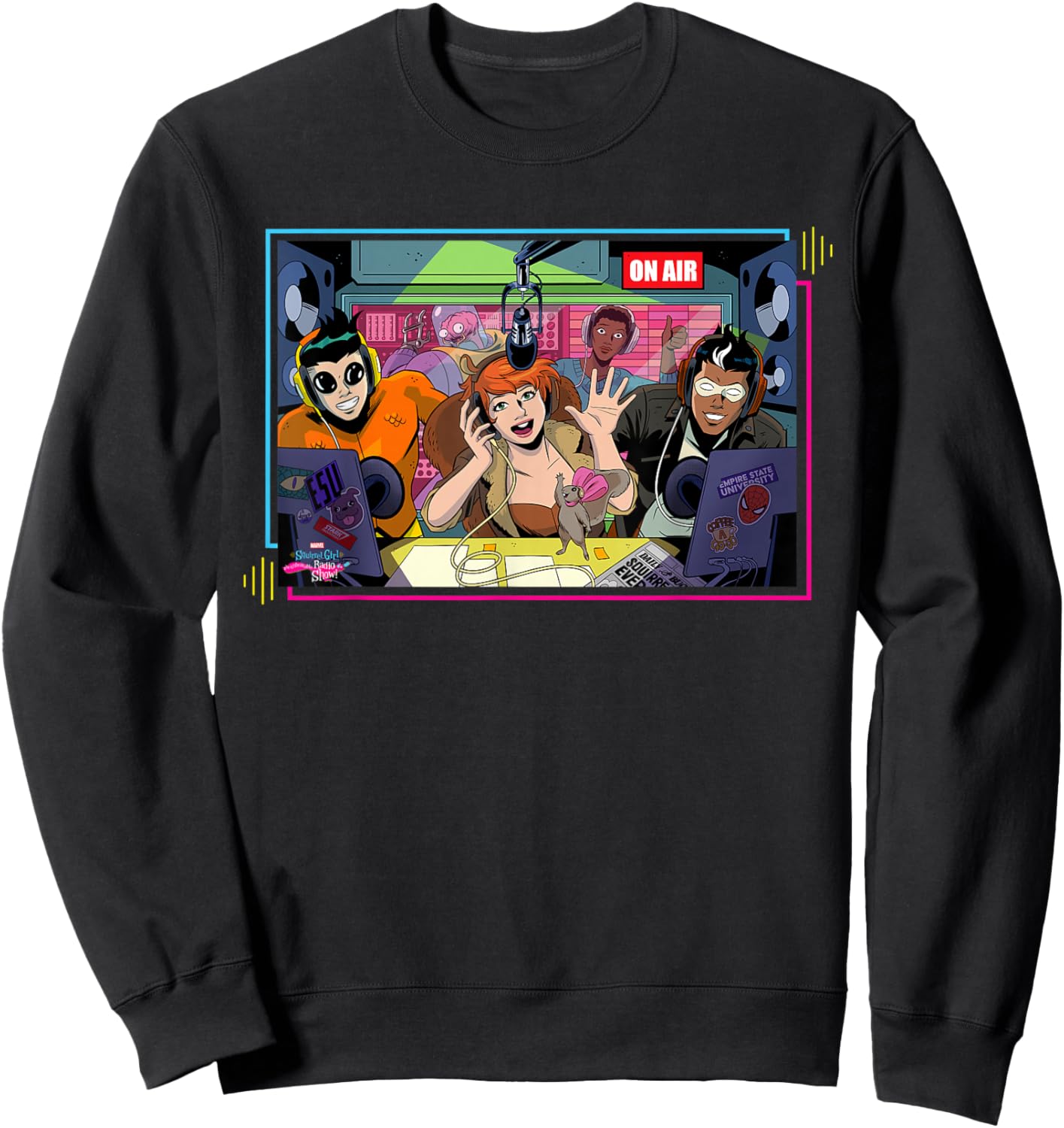 Marvel Squirrel Girl the Unbeatable Radio Show Podcast Team Sweatshirt - Sweatshirt | Black