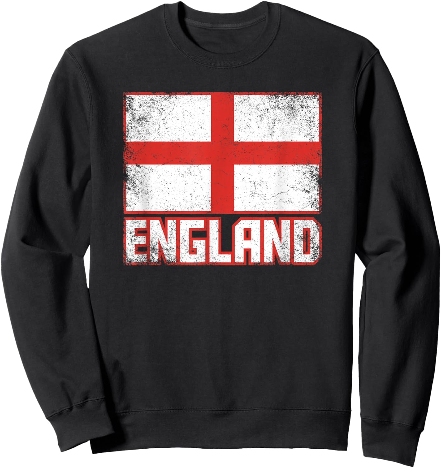 England Flag Vintage Retro Country English Pride Sweatshirt - Sweatshirt | Black