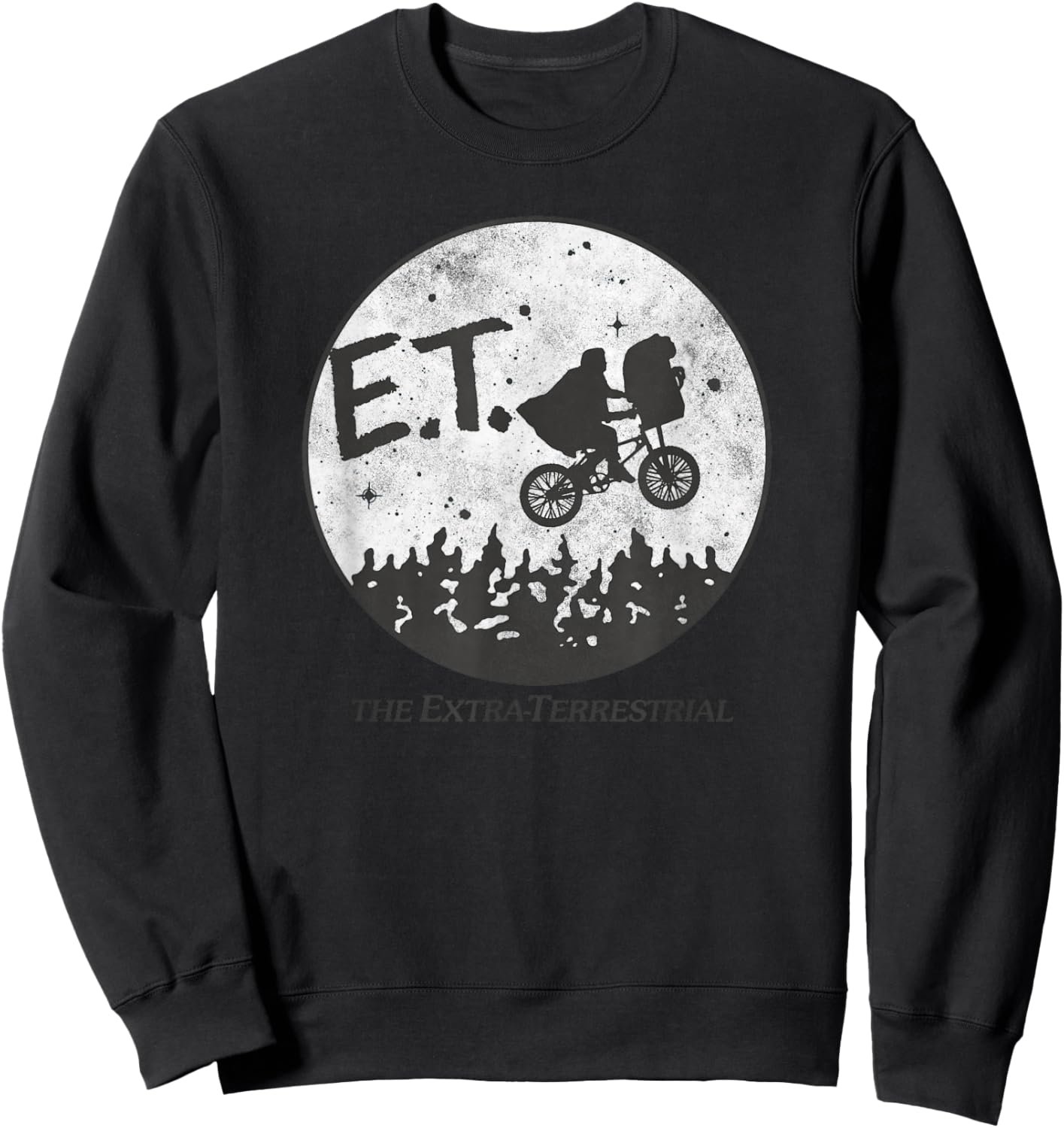 E.T. The Extra-Terrestrial Classic Flying Bike Poster Sweatshirt - Sweatshirt | Black