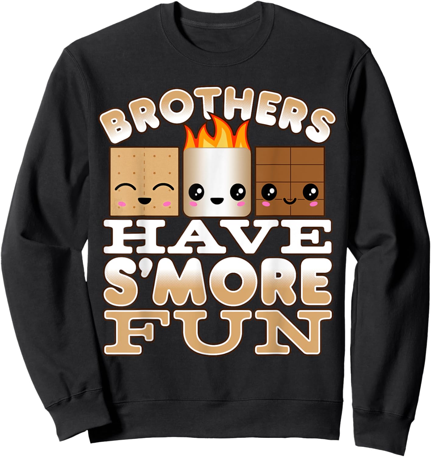Family Camping Shirts For Boys Brothers Have S'more Fun Sweatshirt - Sweatshirt | Black