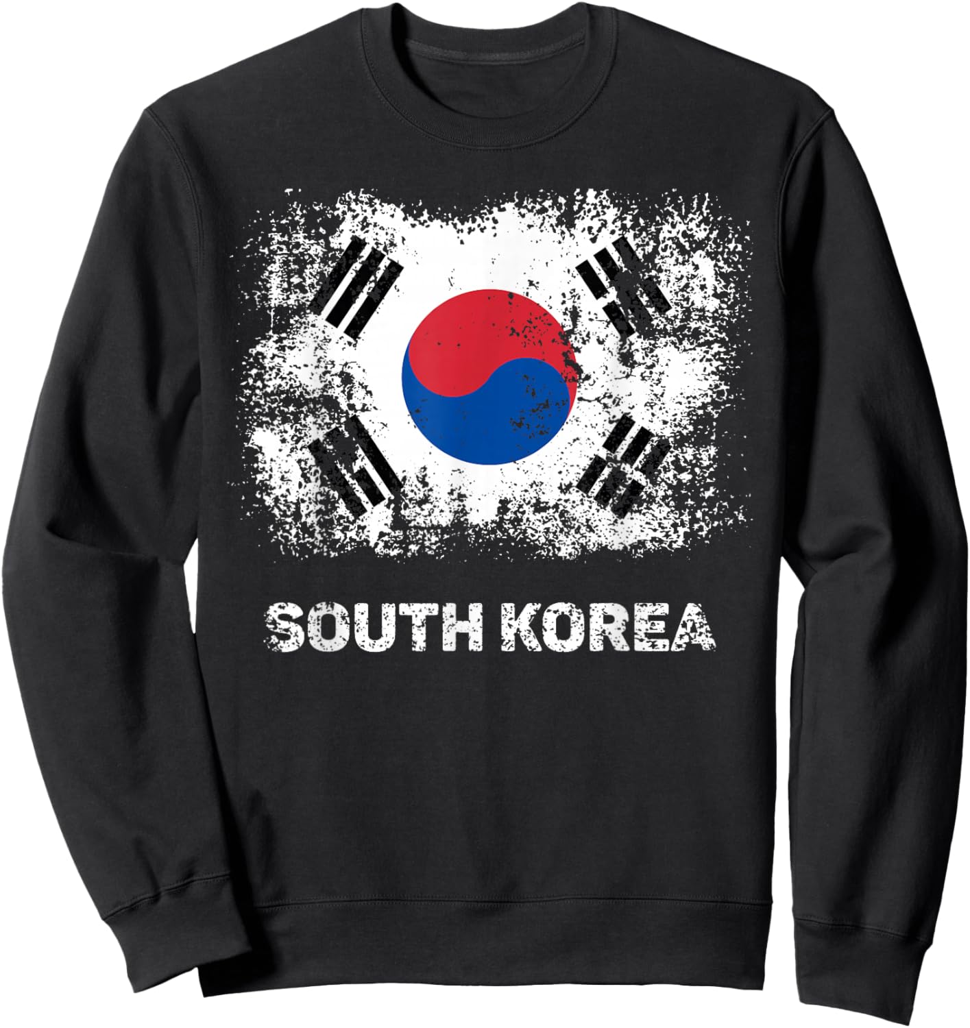 South Korean Flag Shirt Patriotic South Korea Flag Women Kids Men Sweatshirt - Sweatshirt | Black