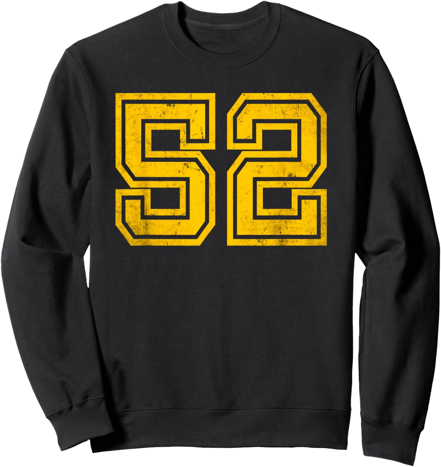 Destgierte Yellow Number 52 Sports Team Sweatshirt - Sweatshirt | Black