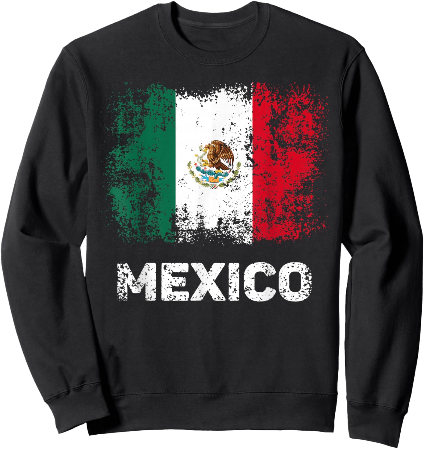 Mexican Flag Patriotic Mexico Flag Sweatshirt - Sweatshirt | Black