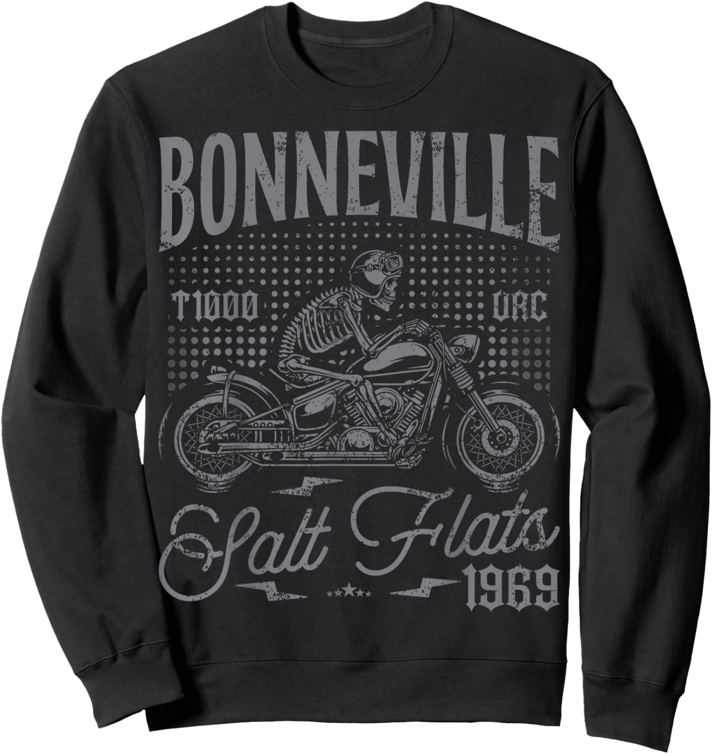 Bonneville Salt Flats Motorcycle Racing Vintage Biker Sweatshirt - Sweatshirt | Black