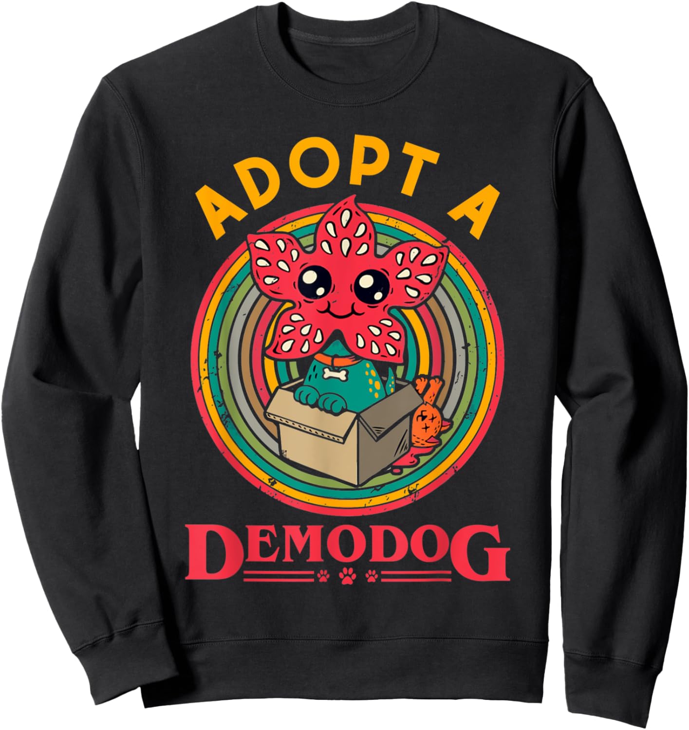 Adopt A Demodog Funny Dog Lovers Women Sweatshirt - Sweatshirt | Black