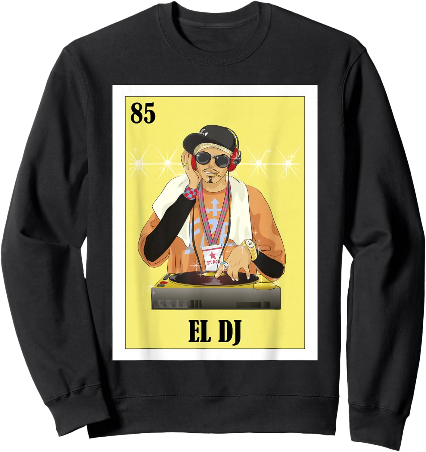 Funny Music Mexican Design - El DJ Sweatshirt - Sweatshirt | Black