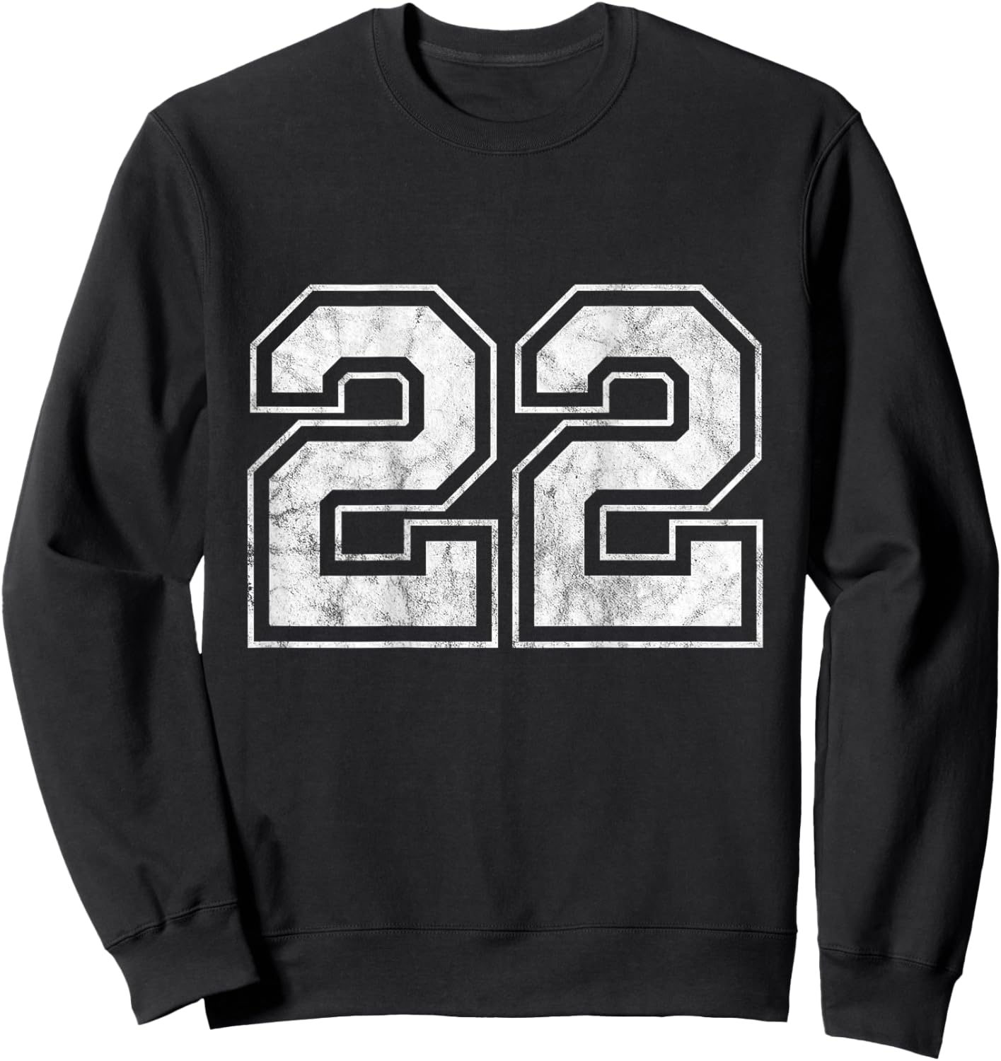 Number 22 on The Back Sweatshirt - Sweatshirt | Black