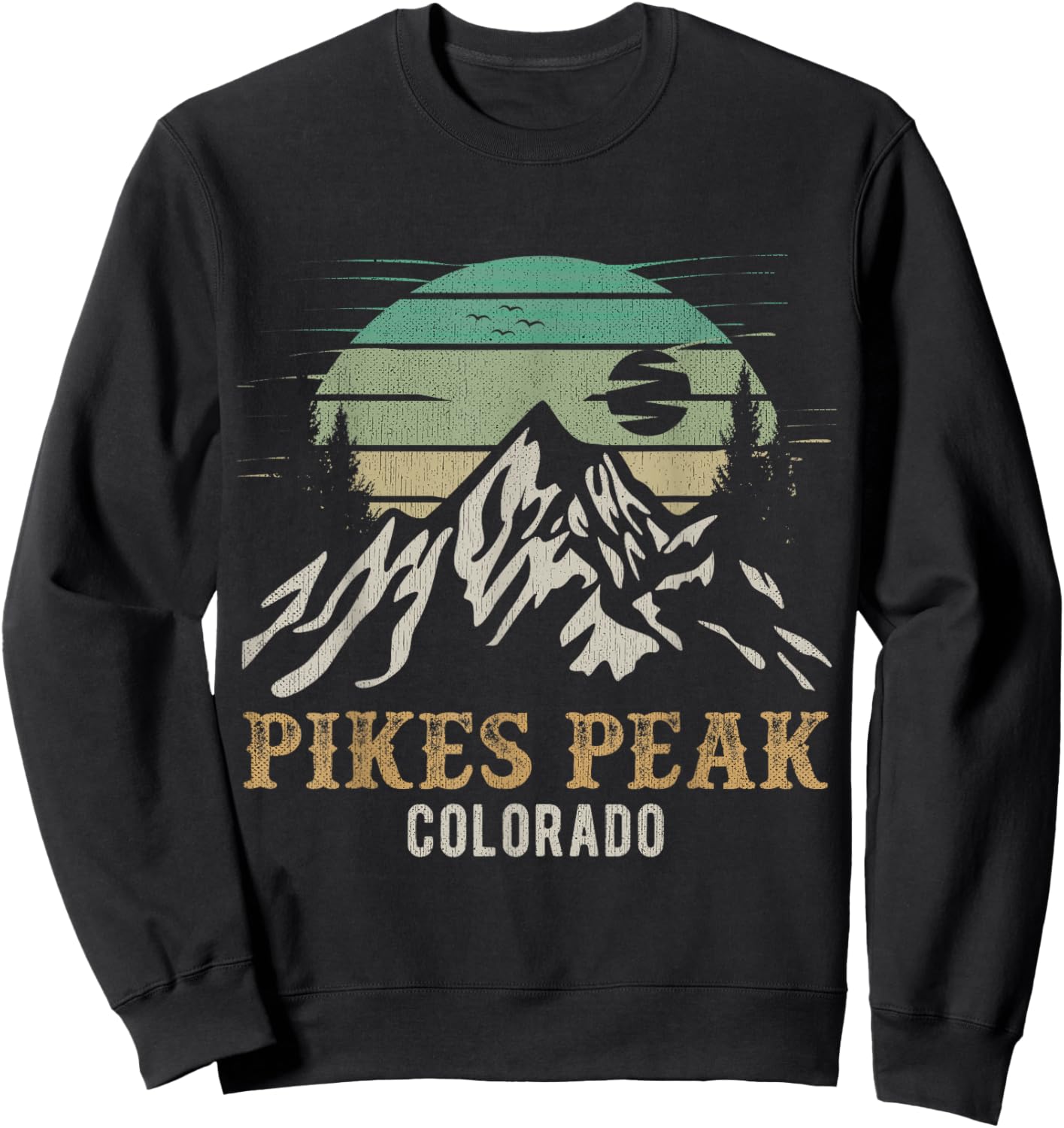 Pikes Peak National Park Merchandise Hiking Pikes Peak Sweatshirt - Sweatshirt | Black