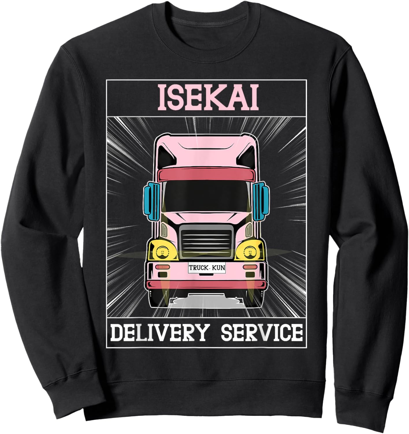Truck-kun Isekai Delivery Service sekai Express Truck-kun Sweatshirt - Sweatshirt | Black