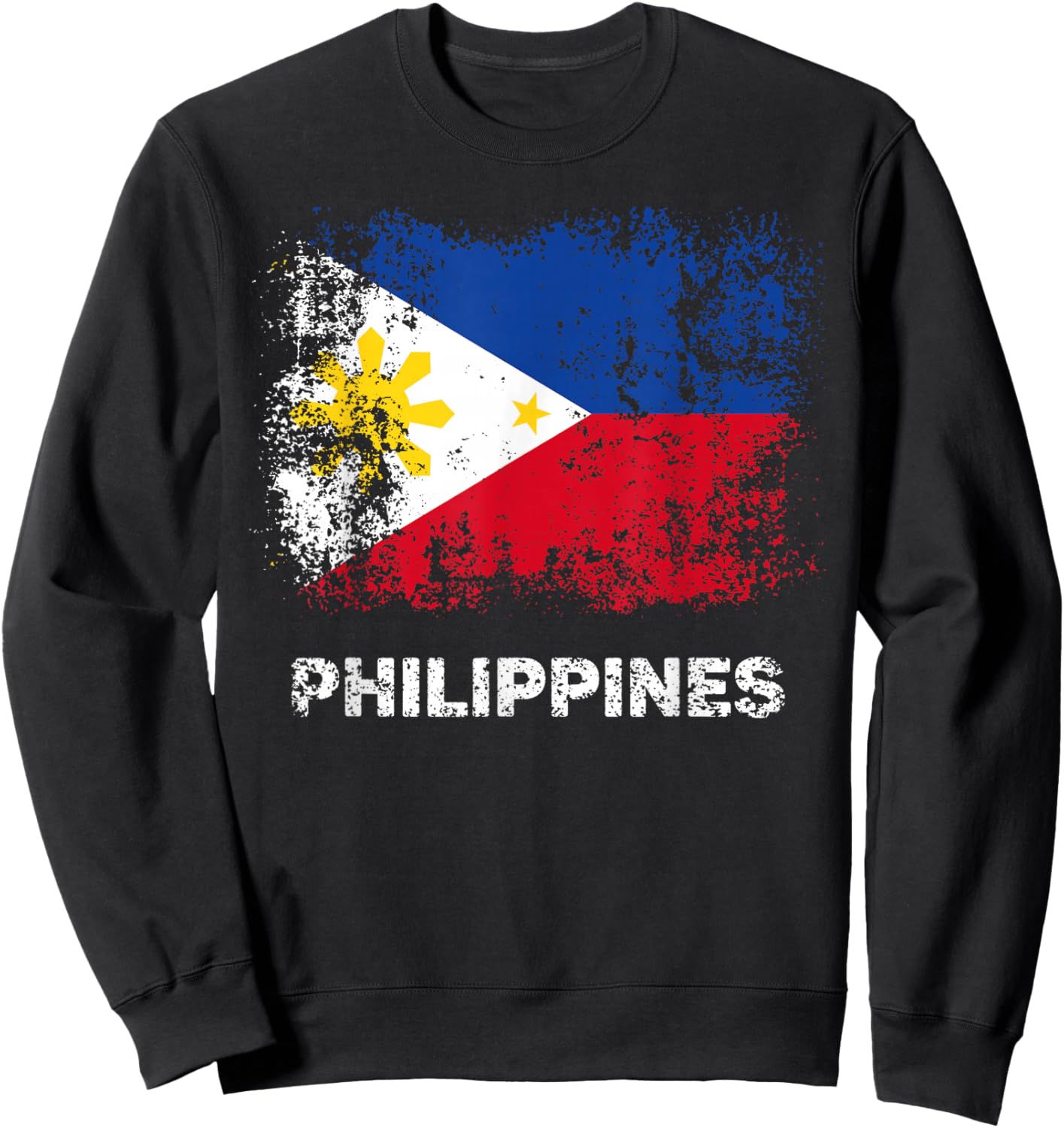 Philippine Flag Shirt Filipino Patriotic Philippines Flag Sweatshirt - Sweatshirt | Black