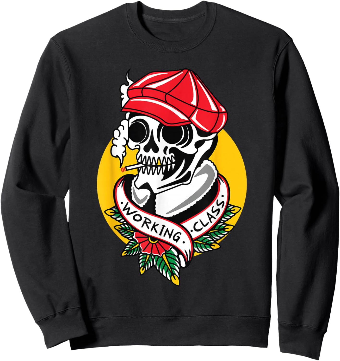 Working Class American Traditional Tattoo Old School Flash Sweatshirt - Sweatshirt | Black