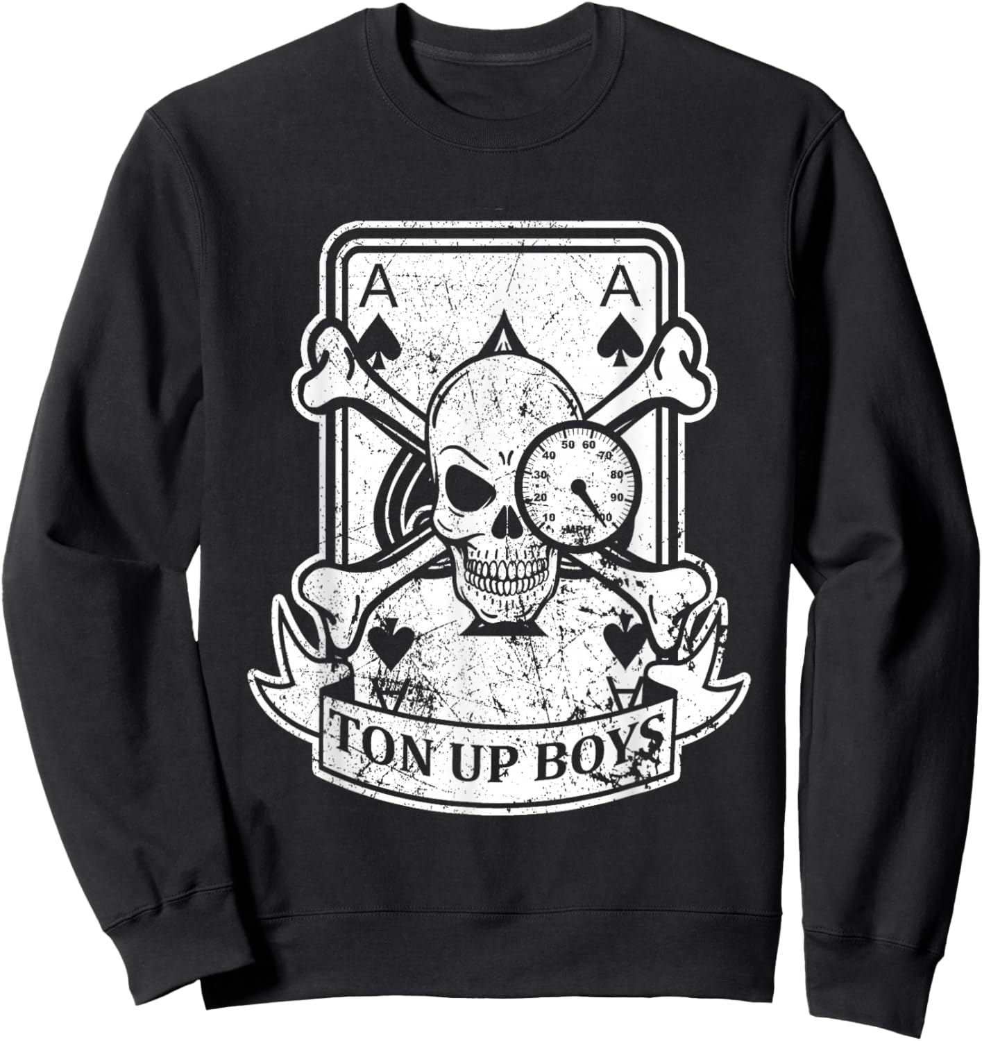 Ton Up Boys, Ace Cafe Biker Motorcyclist design Sweatshirt - Sweatshirt | Black