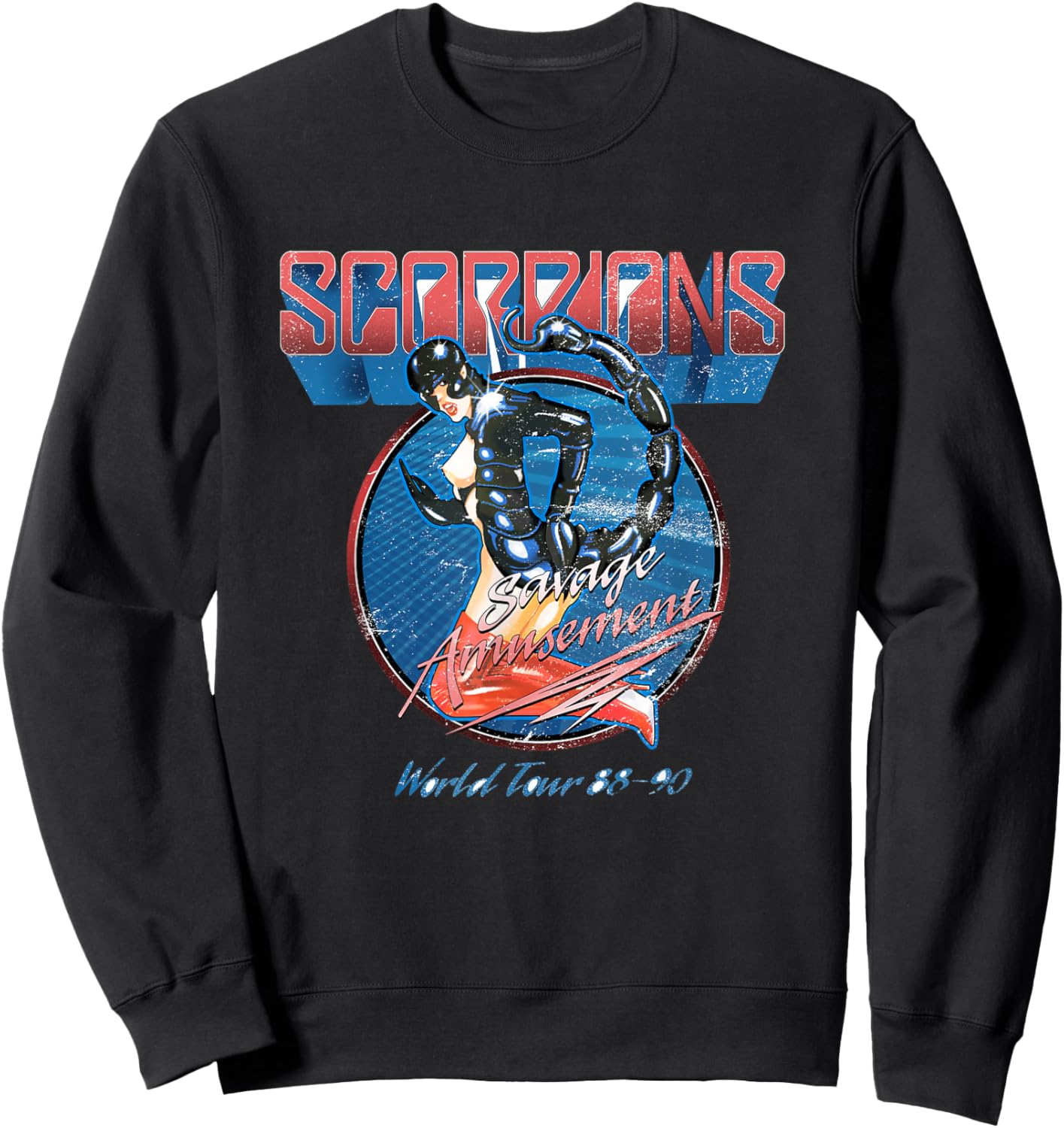 Official Scorpions Savage Amusement World Tour Sweatshirt - Sweatshirt | Black