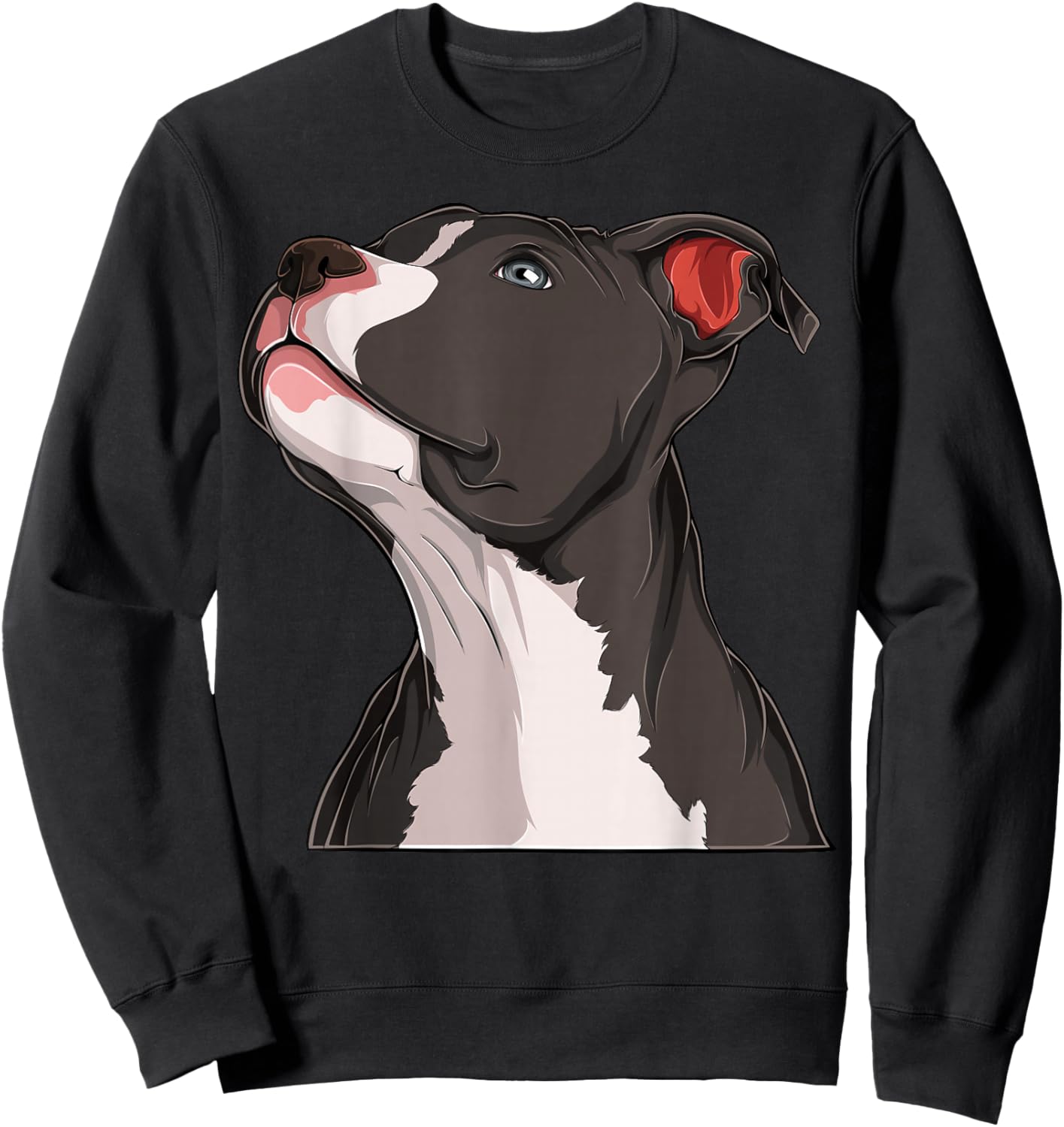 American Pit Bull Pitbull Terrier Dog Head Dog Canine Sweatshirt - Sweatshirt | Black