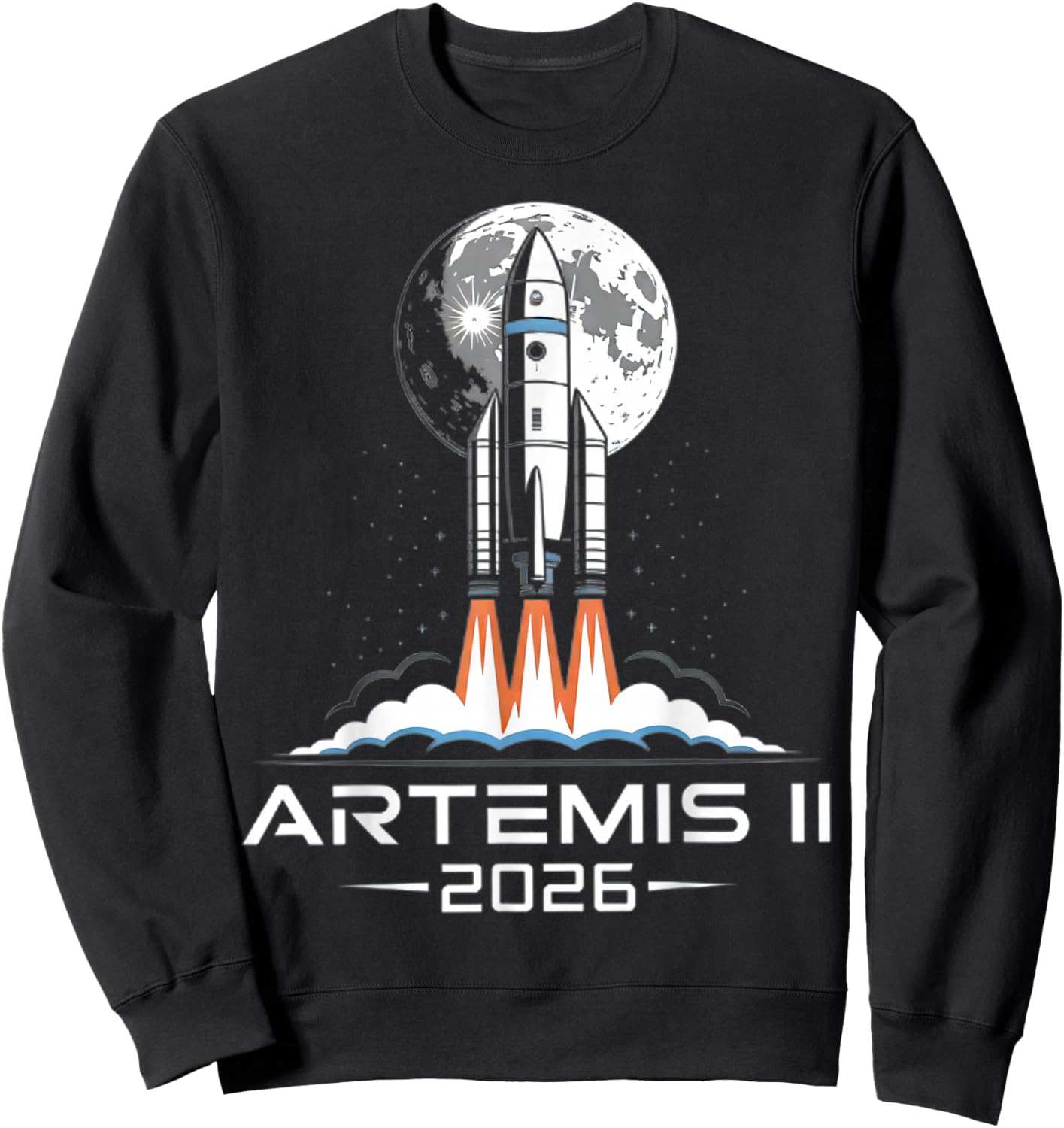 Artemis II Back to the Moon 2026 Sweatshirt - Sweatshirt | Black