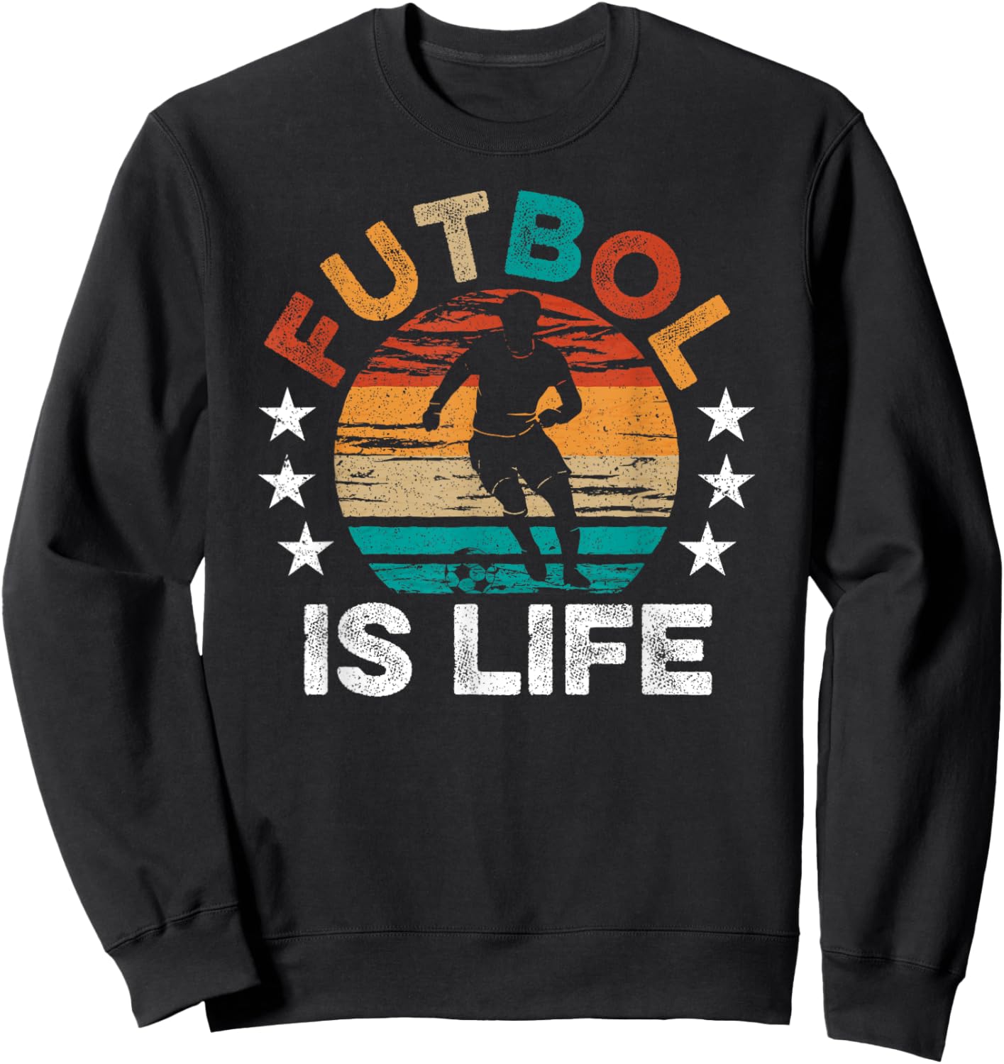 Futbol Is Life Funny futbol Lover Saying Men's Women's Sweatshirt - Sweatshirt | Black