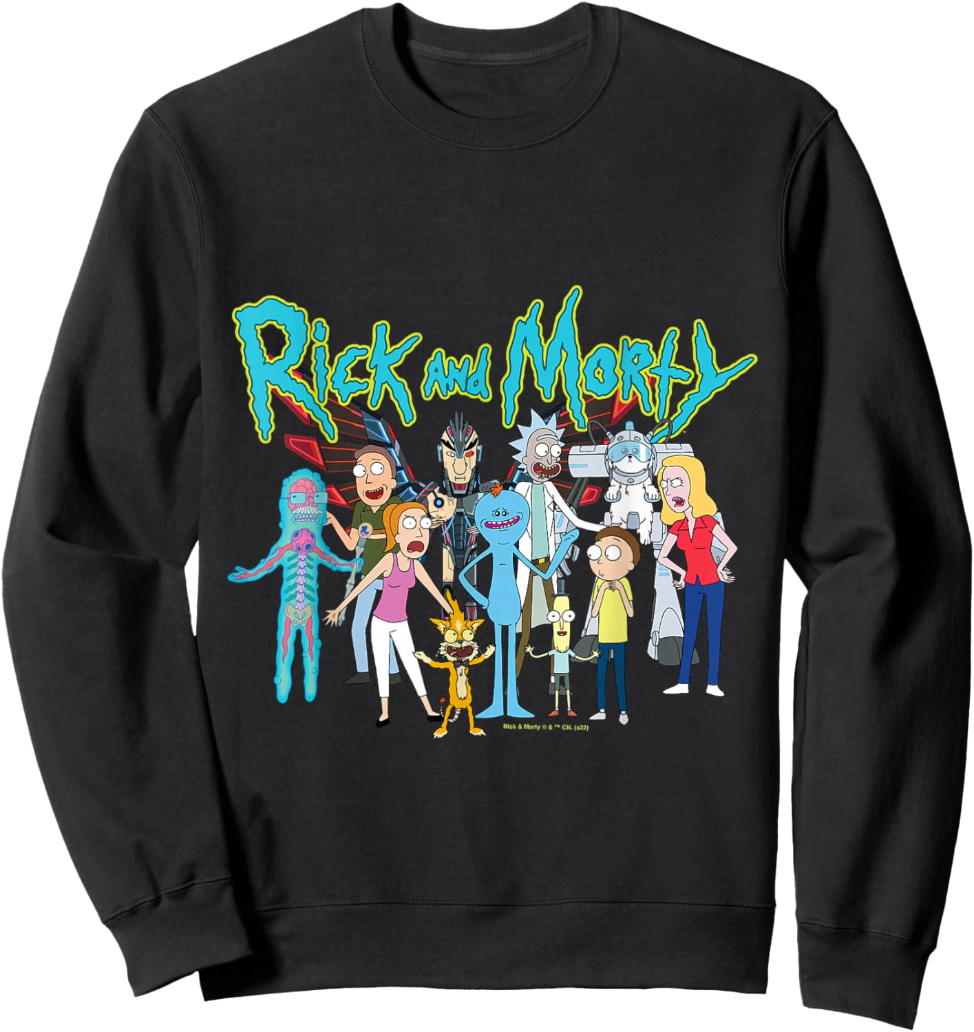 Rick & Morty Group Sweatshirt - Sweatshirt | Black