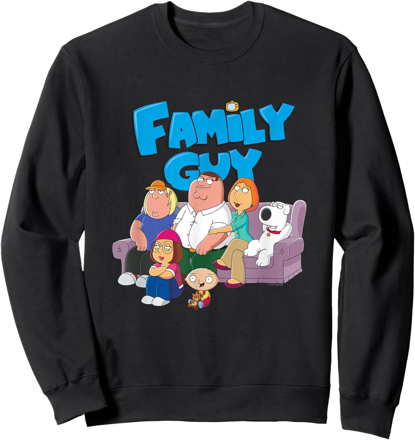Family Guy Griffin Family with Logo Cartoon Sweatshirt - Sweatshirt | Black