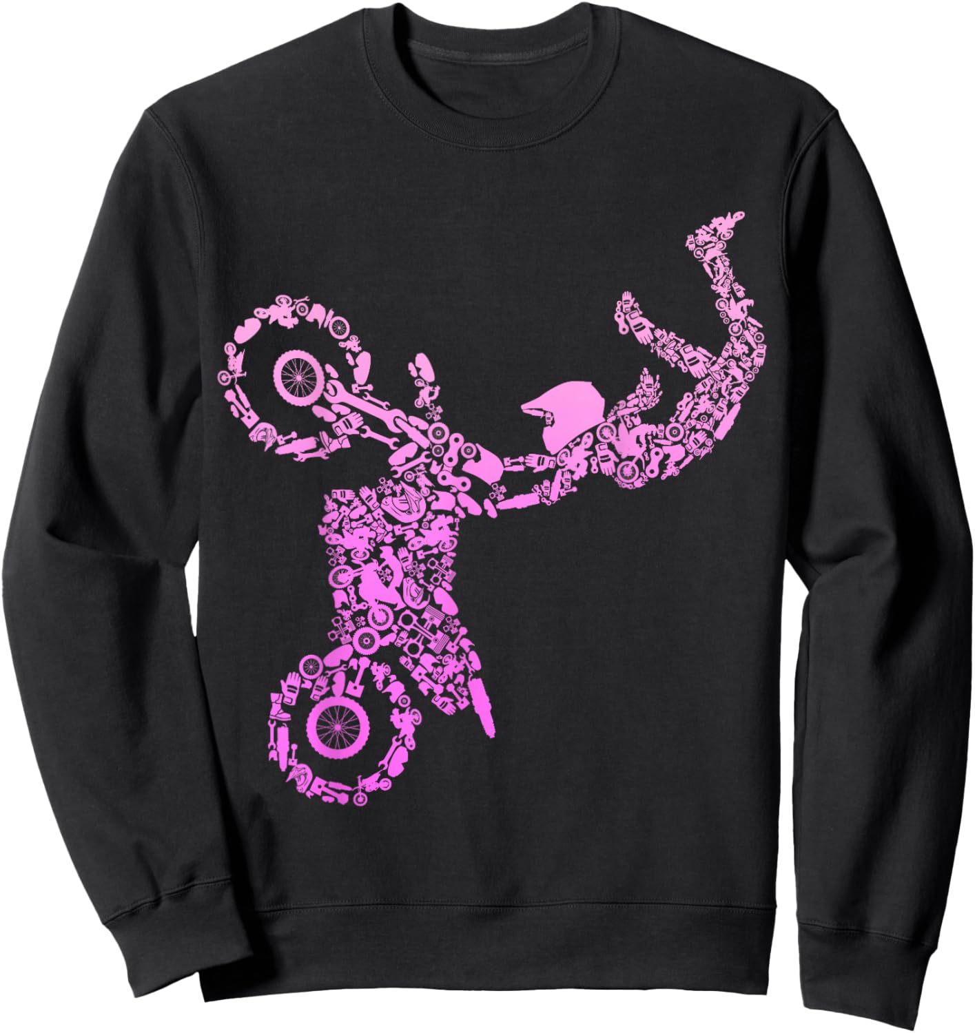 Dirt Bike Rider Motocross Enduro Dirt Biking Women Girls Sweatshirt - Sweatshirt | Black